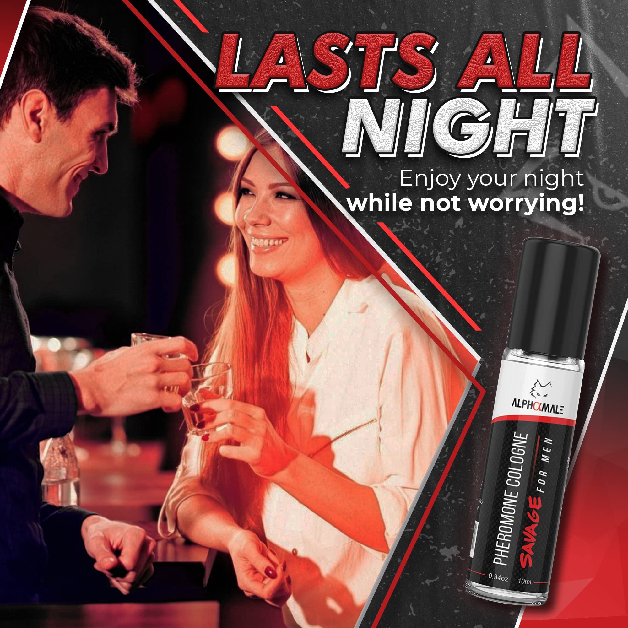 AlphaMale Pheromone Cologne Extra Strength - Savage Scent Bundle for Men | Attract Women & Boost Confidence | Date Night, Clubs & Social Events