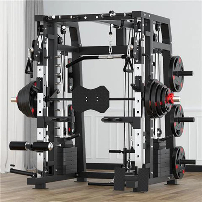 Commercial Multi-Function Smith Machine - 3D Power Rack Gym Equipment for Strength Training | Perfect for Home & Commercial Gyms, Weightlifting, CrossFit Workouts