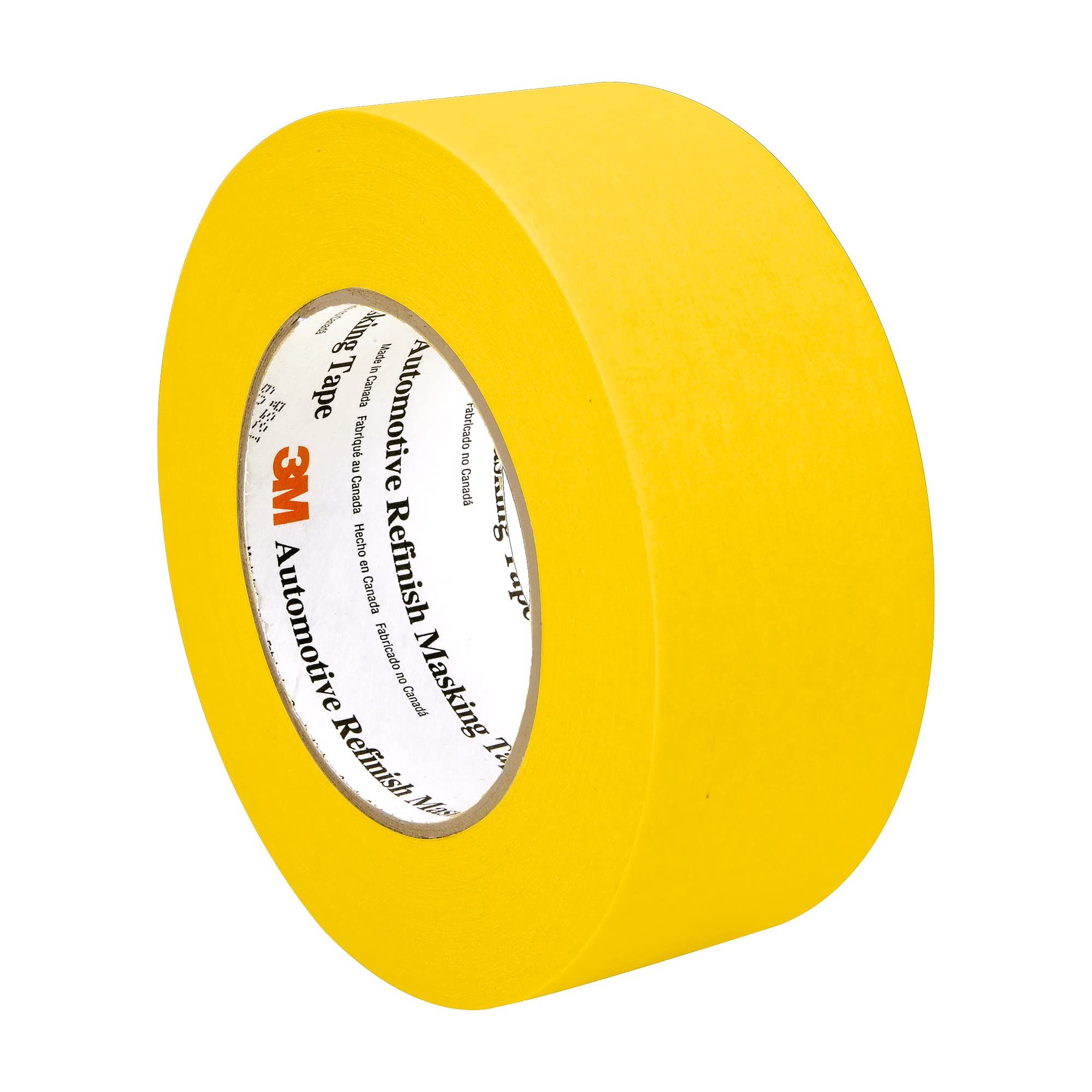 3M Automotive Refinish Masking Tape 388N (06656) - 48mm x 55m Yellow Crepe Backing Tape - Moisture Resistant, Multi-Purpose for Car Painting, DIY Projects & Home Repairs