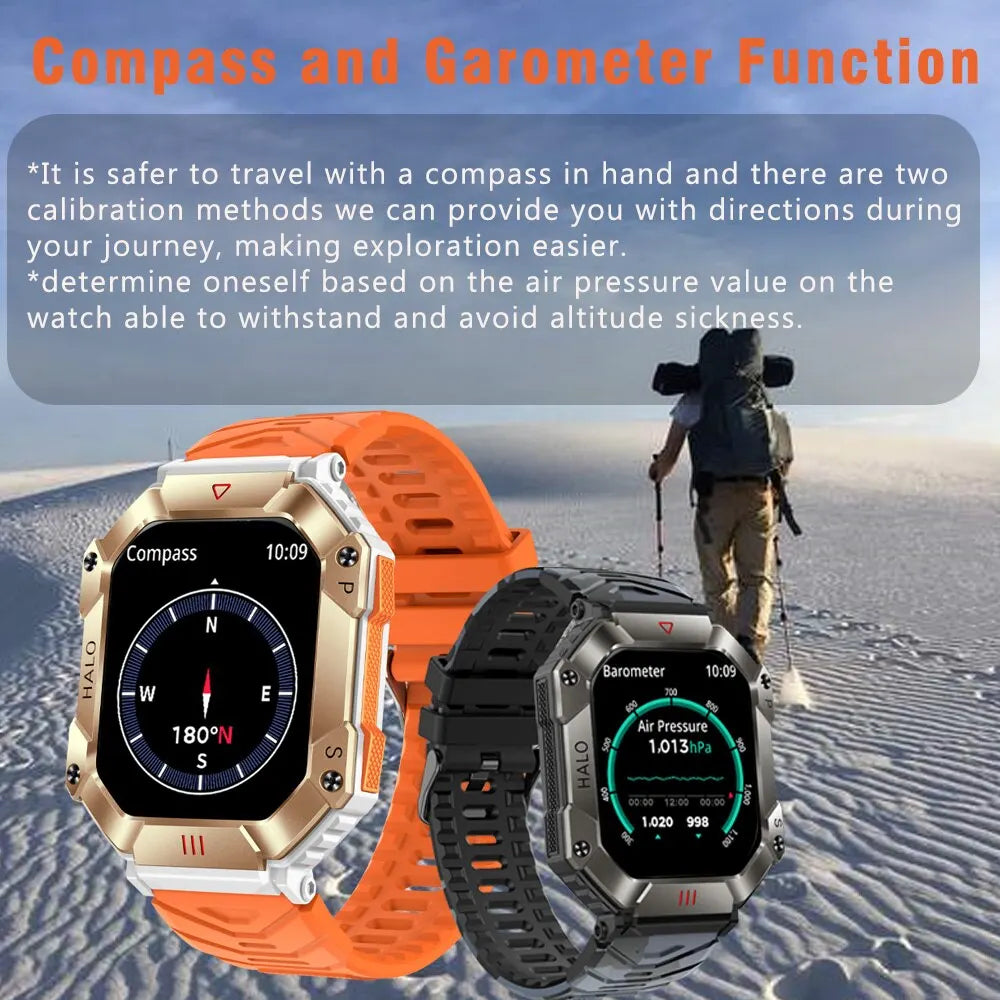 SENBONO 2023 Smart Watch for Men with Compass, Barometer, Altimeter & GPS Tracking - Perfect for Hiking, Running & Outdoor Adventures