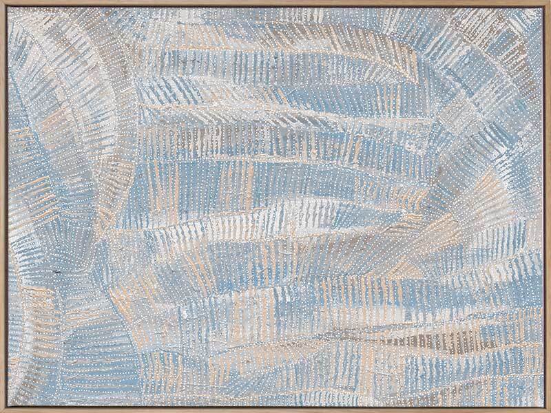 Dhala Bu Nya Light Blue Canvas Art Print - Modern Wall Decor for Living Room, Bedroom & Office - Handmade Abstract Painting for Home Decoration
