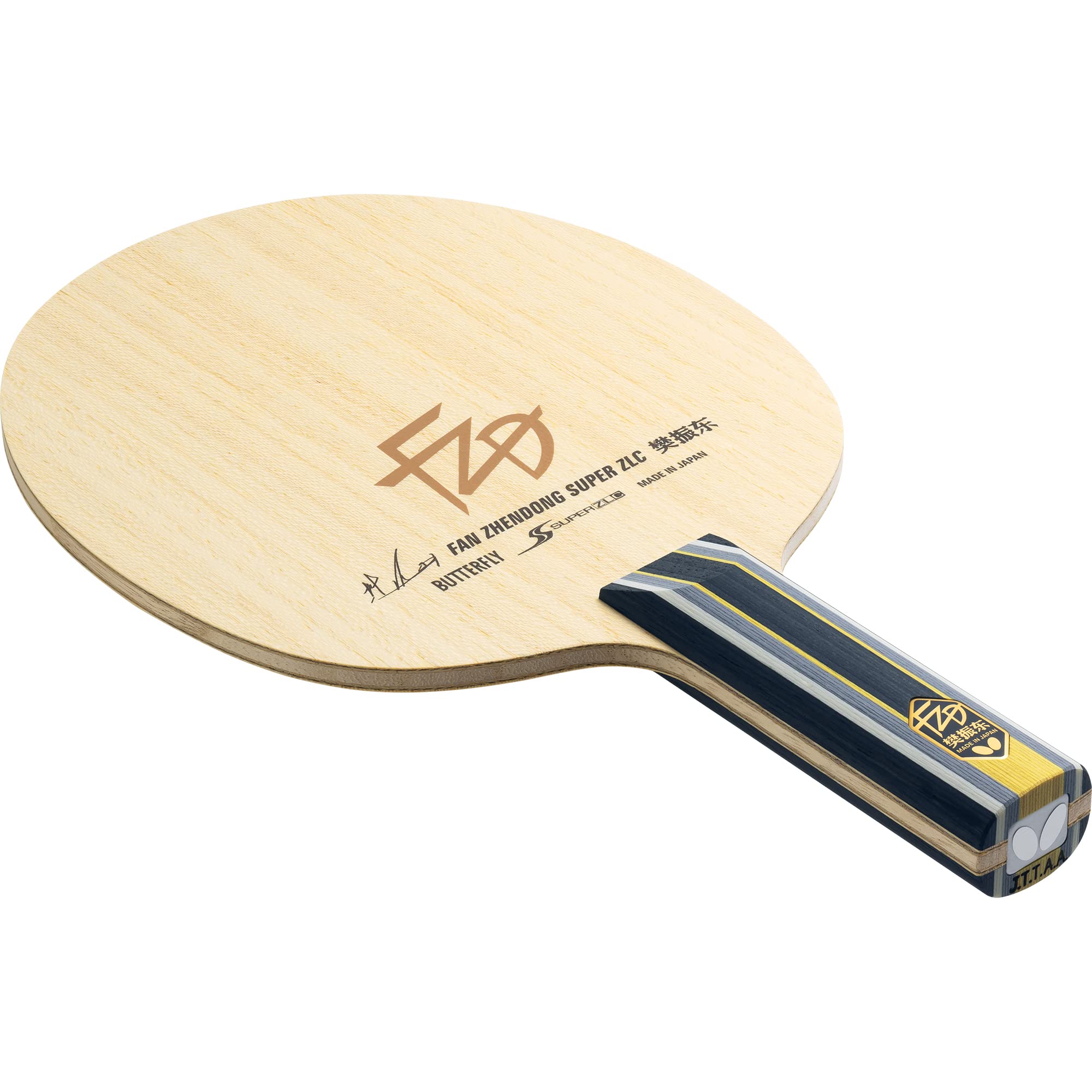 Butterfly Fan Zhendong Super ZLC Table Tennis Racket - Professional Carbon Fiber Blade for Competitive Play - Flared/Straight/Penhold Handle Options - Japanese Made - Perfect for Tournament Training & Advanced Players