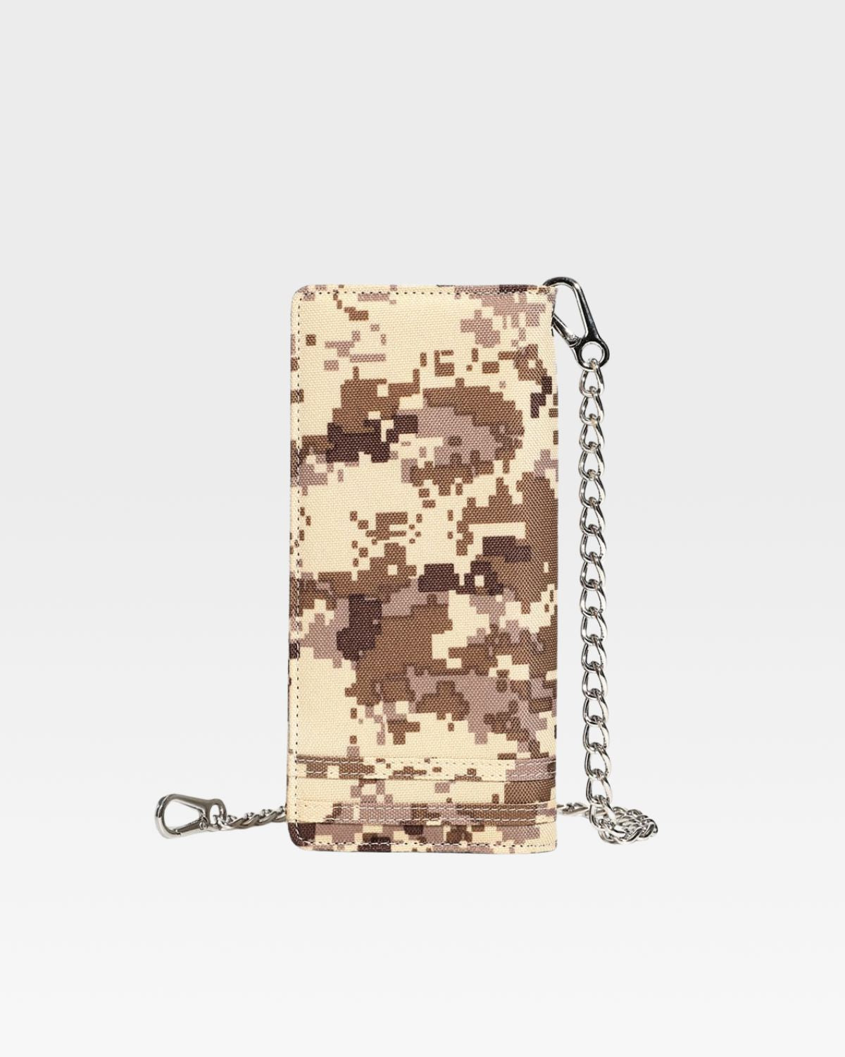 Tan Brown Digital Camouflage Biker Chain Wallet - Stylish & Durable Leather Wallet for Men - Perfect for Motorcycle Riders, Bikers & Outdoor Enthusiasts