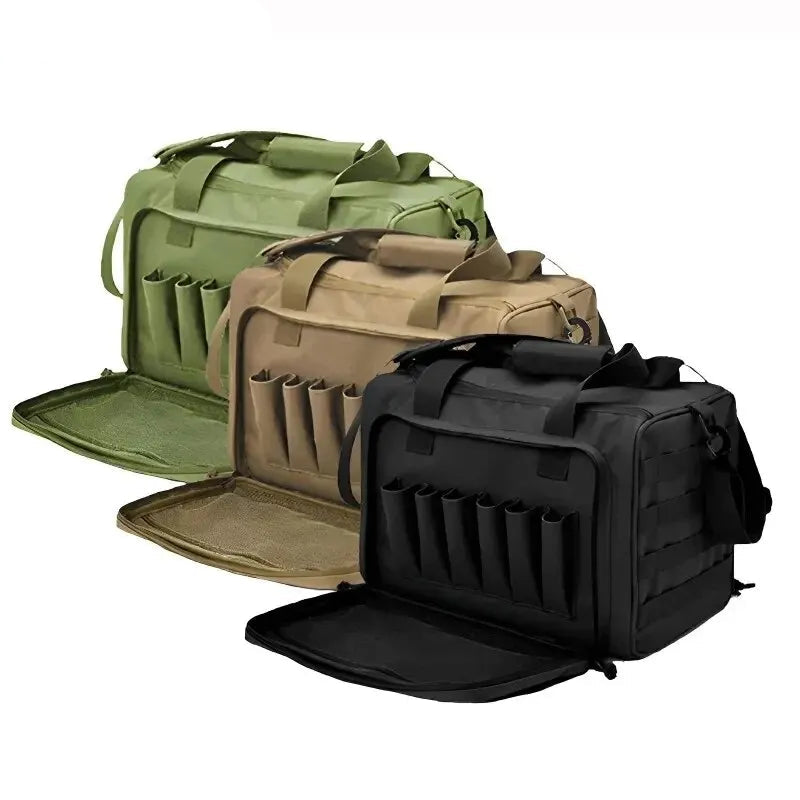 MilitaryKart Heavy Duty Tactical Range Bag - Durable Shooting Range Gear for Pistol & Rifle Accessories | Perfect for Gun Range, Hunting & Outdoor Training