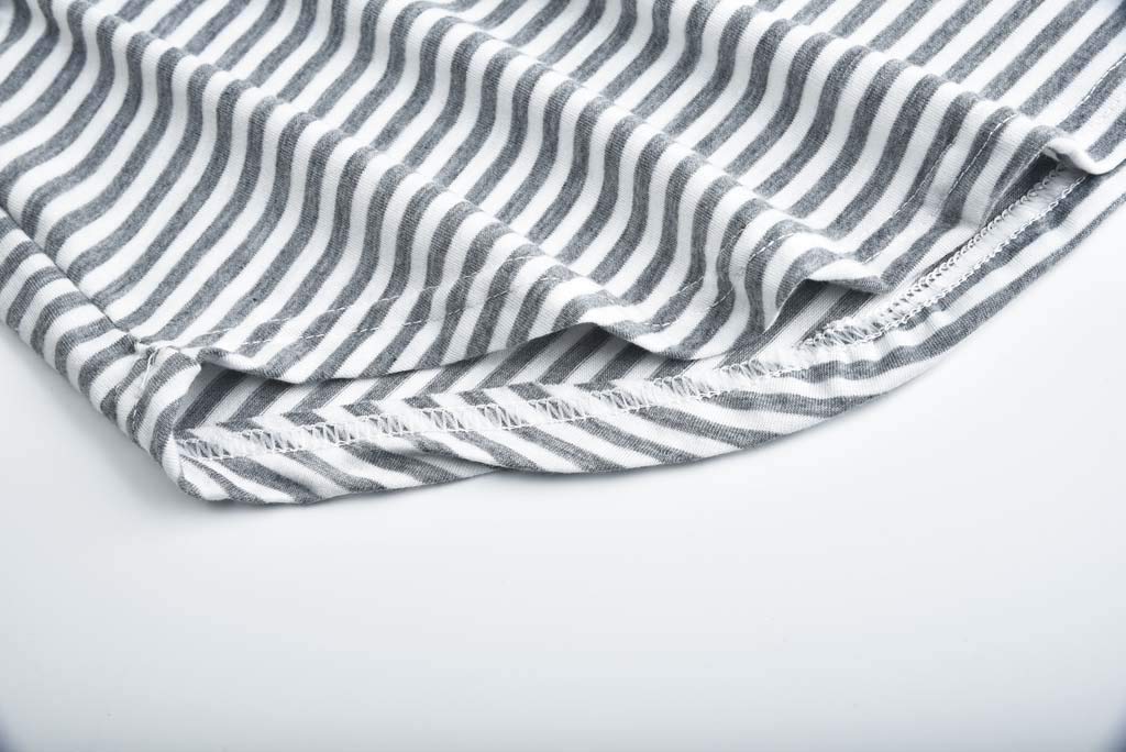 Women's Maternity Nursing Top - O-Neck Long Sleeve Striped Blouse for Pregnancy & Breastfeeding | Comfortable Basic Shirt for Work, Casual & Everyday Wear