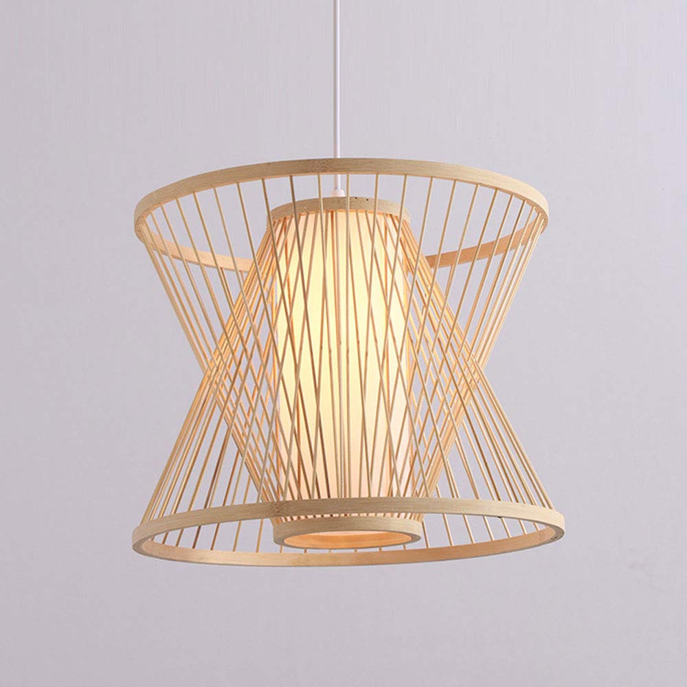 Handmade Bamboo Woven Chandelier - Vintage Ceiling Pendant Light for Living Room, Bedroom, Dining Room & Tea Room - Japanese Style Natural Lighting Fixture - Perfect for Boho, Zen & Asian Home Decor