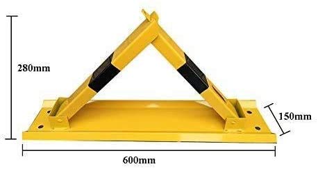 Heavy Duty Triangular Parking Lock with Key - Anti-Rolling Crash Proof Parking Barrier for Cars, Trucks & Vehicles - Secure Parking Space, Garage & Driveway Protection
