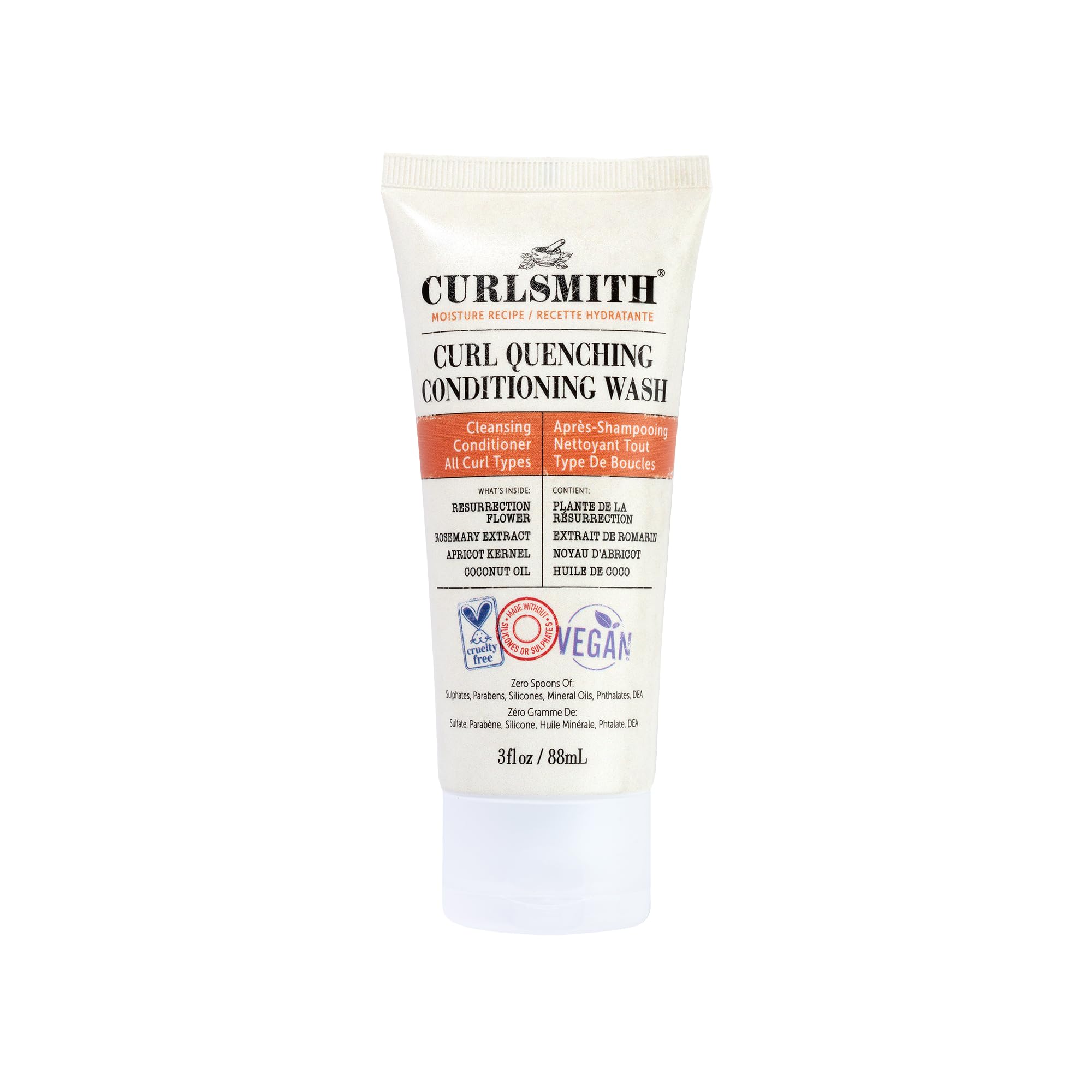 **CURLSMITH Vegan 2-in-1 Cowash - Curl Quenching Conditioning Wash & Shampoo for Wavy, Curly, Coily Hair (3oz) | Hydrating, Sulfate-Free, Natural Hair Care for Daily Use & Travel**