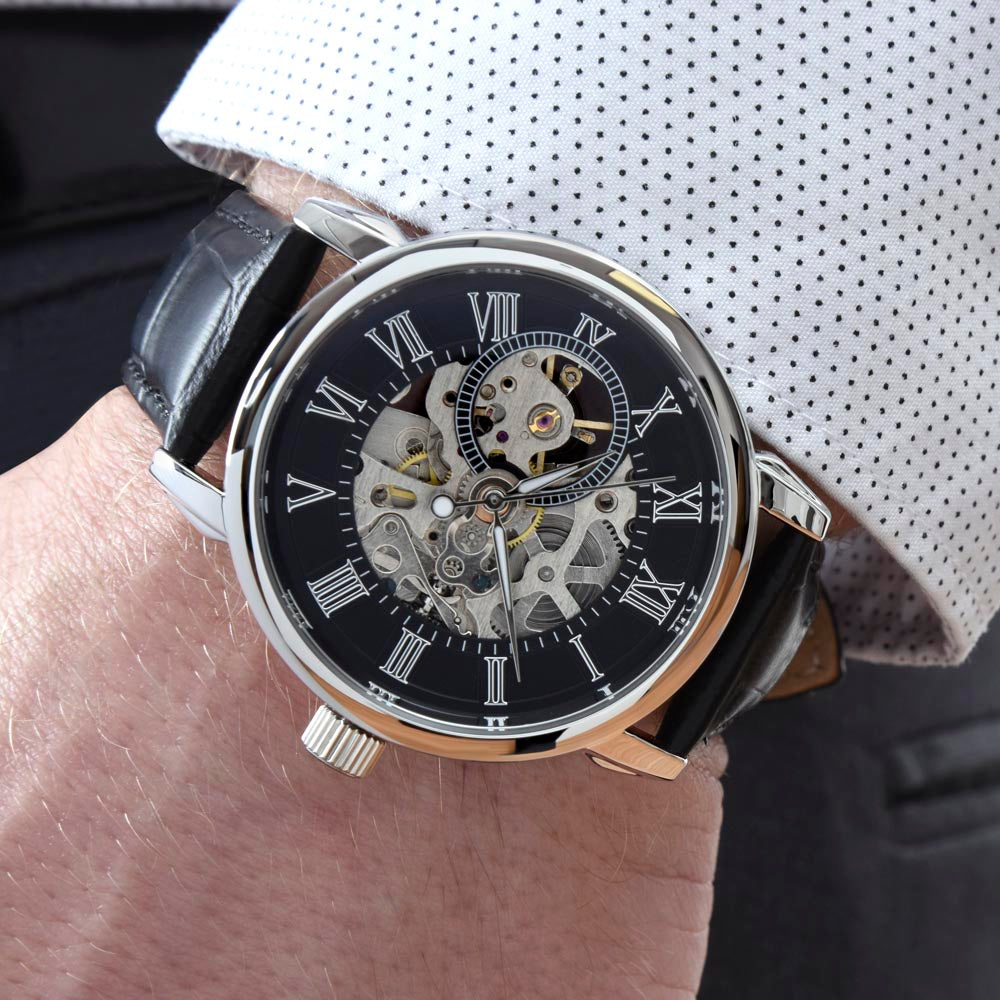 Elegant Openwork Watch for Men - Perfect Gift for Husband from Wife - Ideal for Anniversaries, Birthdays & Special Occasions