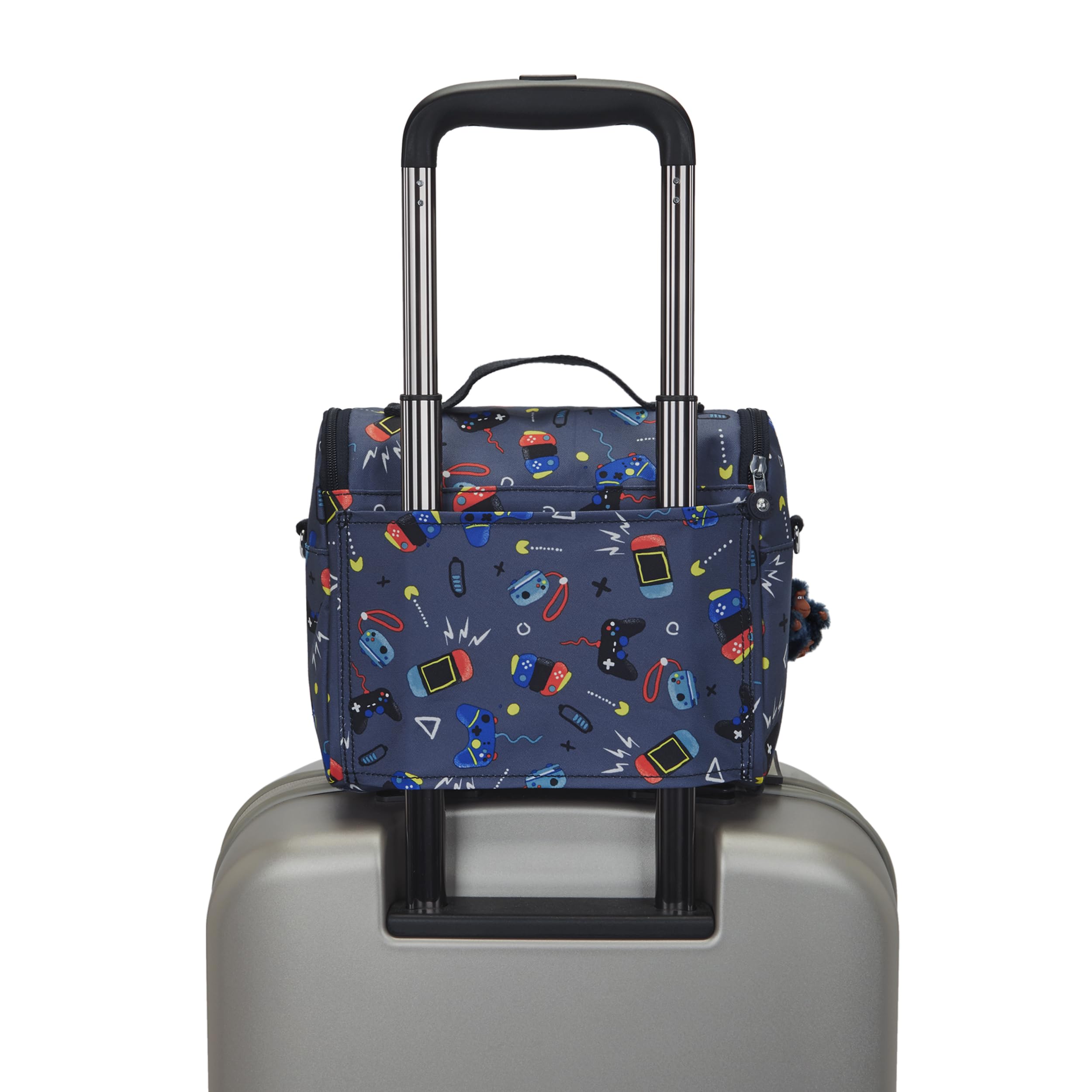 Kipling NEW KICHIROU Large Lunch Box Bag - Insulated Cooler Tote for Work, School & Travel - Gaming Grey One Size - Perfect for Picnics, Office Meals & Gaming Accessories Storage