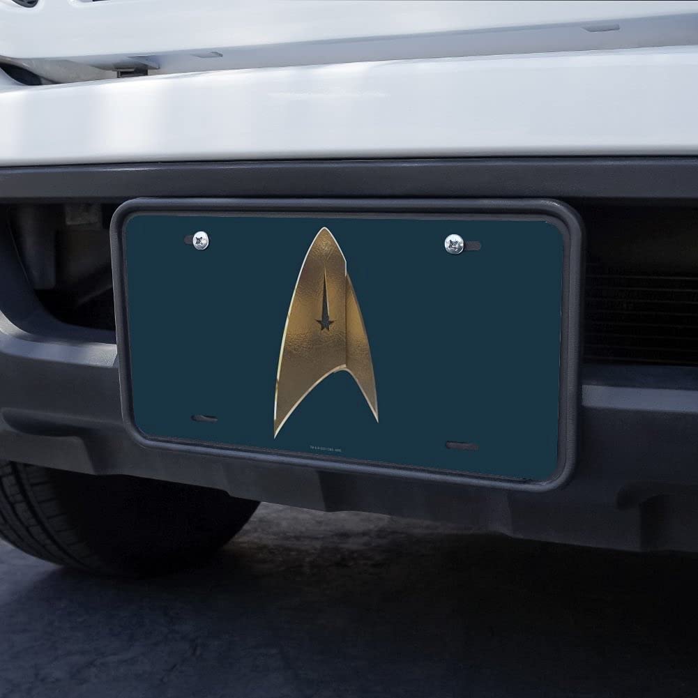 Star Trek Discovery Delta Shield Novelty Metal Vanity License Plate - Perfect for Cars, Trucks, Motorcycles & Collectors Display