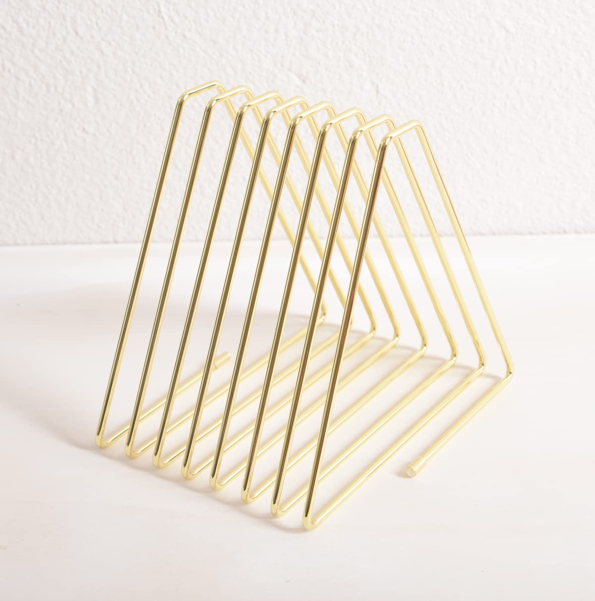JIARI Adjustable Telescopic Bookend - 7-Section Decorative Book Organizer & Magazine Holder for Desktop, Bookshelf, Office - Gold | Perfect for Home, Office & School Organization