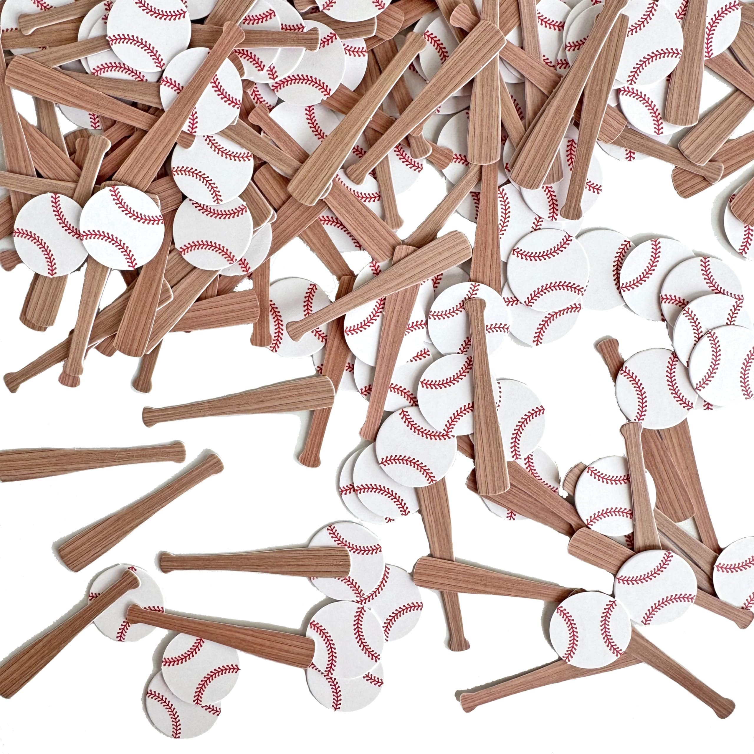 200Pcs Baseball Table Confetti - Baseball Bat Shaped Confetti for Party Decorations, Table Scatter - Perfect for Baseball Themed Parties, Baby Showers & Game Day Celebrations