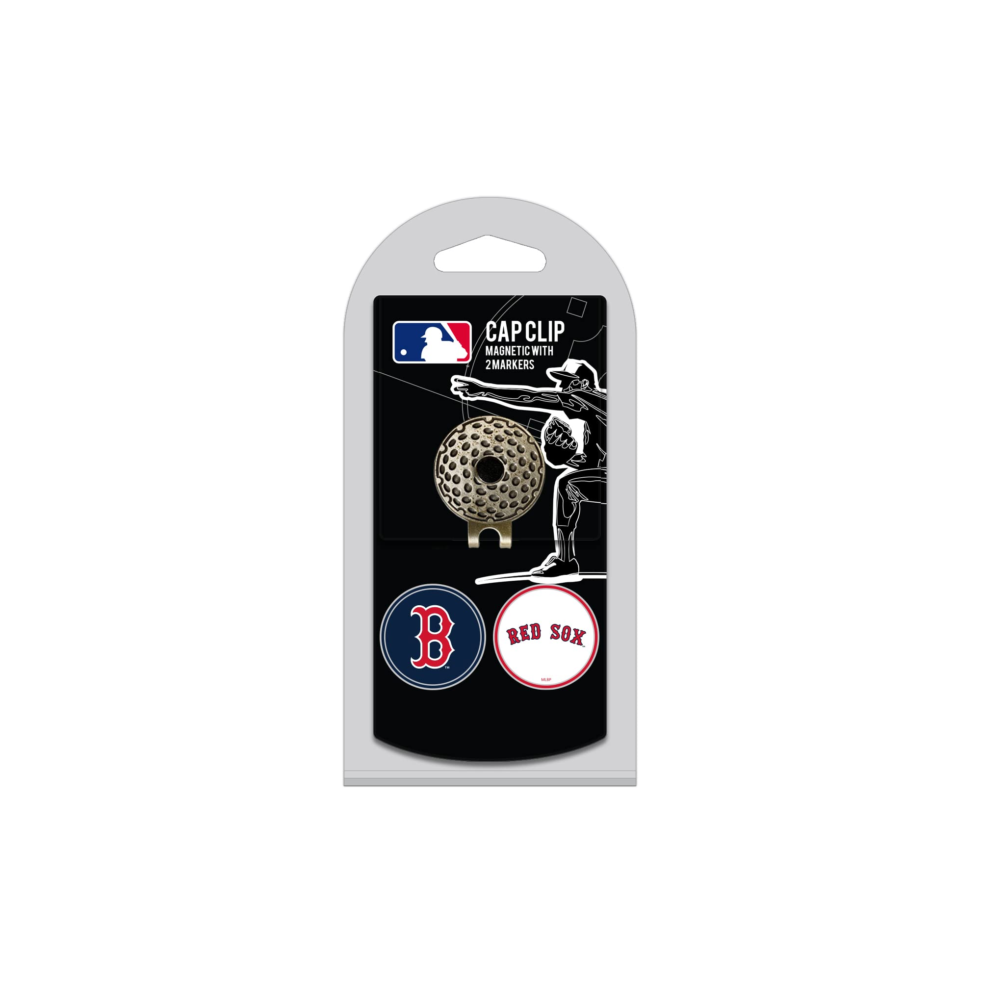 Team Golf MLB Golf Cap Clip with 2 Removable Double-Sided Enamel Magnetic Ball Markers - Easy Hat Attachment for Golfers | Perfect for Golf Courses, Driving Ranges & Outdoor Sports
