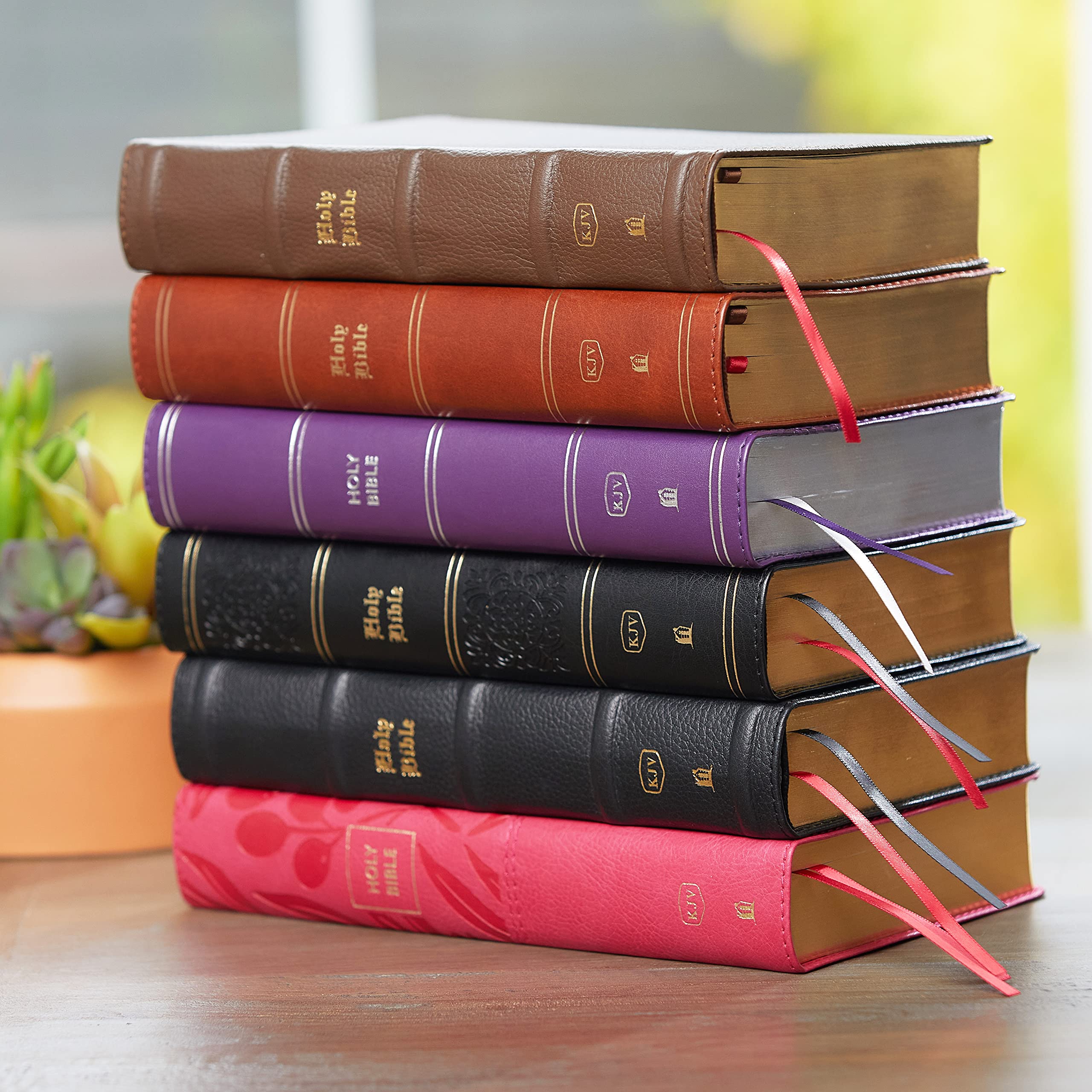 KJV Holy Bible - Large Print Single-Column Edition with 43,000 Cross References | Black Leathersoft Cover | Personal Size Red Letter Comfort Print | King James Version | Perfect for Daily Devotion, Bible Study & Church Services