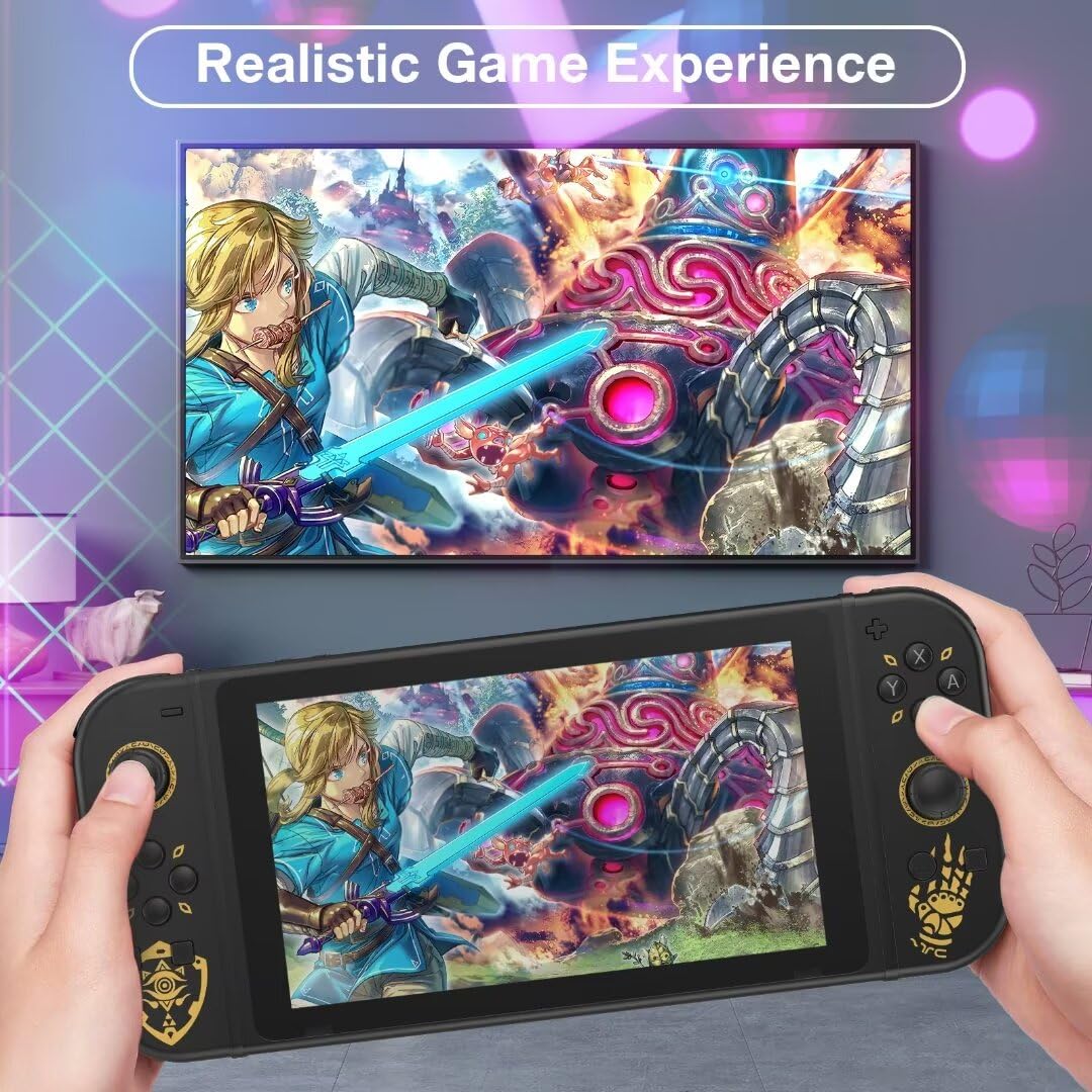 Enadvd Wireless Pro Controller for Nintendo Switch - RGB Lighting, Motion Control, Dual Vibration, 600mAh Battery, Wake-up Function | Perfect for Gaming, Party Play & Family Entertainment