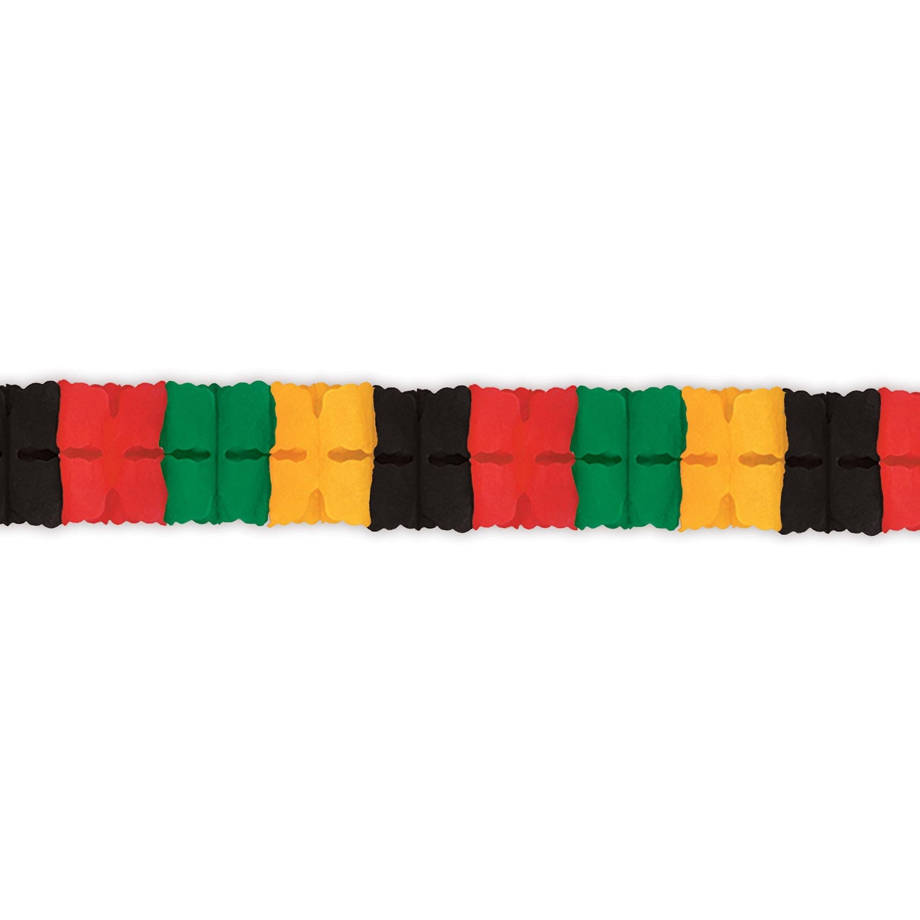 12 Pack Beistle Black History Month Leaf Garland - Black, Red, Green, Yellow - Perfect for Party Decorations, Classroom Displays & Cultural Celebrations