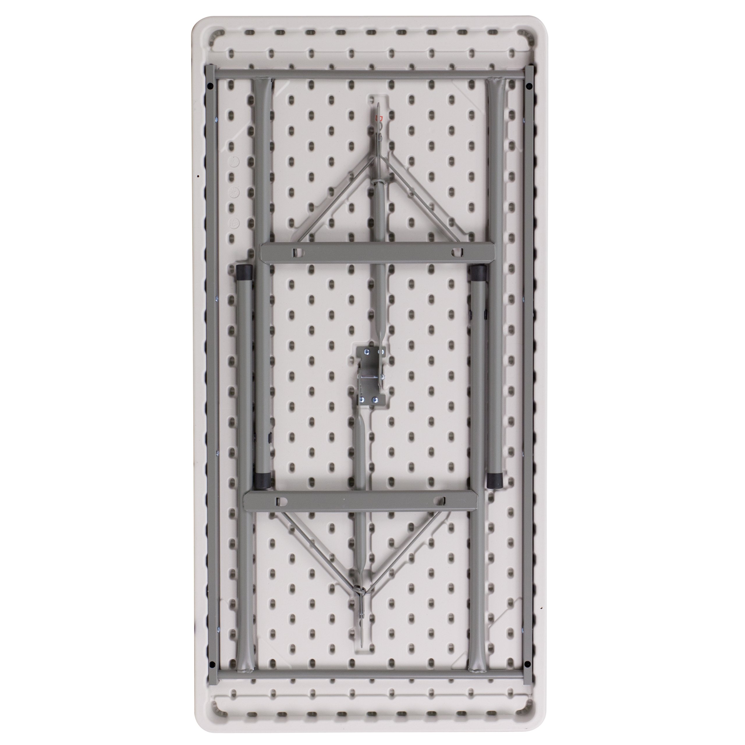 4-Foot Granite White Plastic Folding Table - Heavy Duty Banquet & Event Table for Indoor/Outdoor Use - Perfect for Parties, Picnics, Catering & Camping