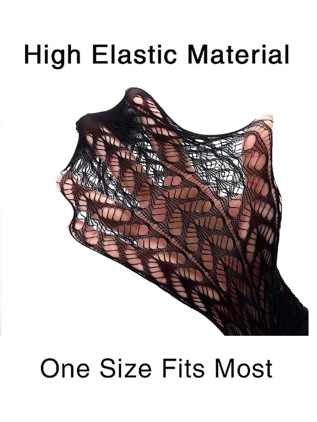Barode Women's Fishnet Stockings - Sexy Tight High Stockings with Suspender, Patterned Tights in Black (Size G) | Perfect for Halloween, Cosplay & Night Out Outfits