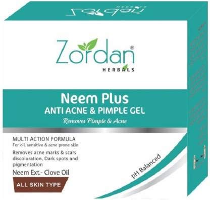 Altos Ayurveda Zordan Herbals Neem Plus Anti Acne & Pimple Gel - 50ml | Natural Ayurvedic Treatment for Clear Skin | Perfect for Daily Skincare Routine & Teenage Acne Care