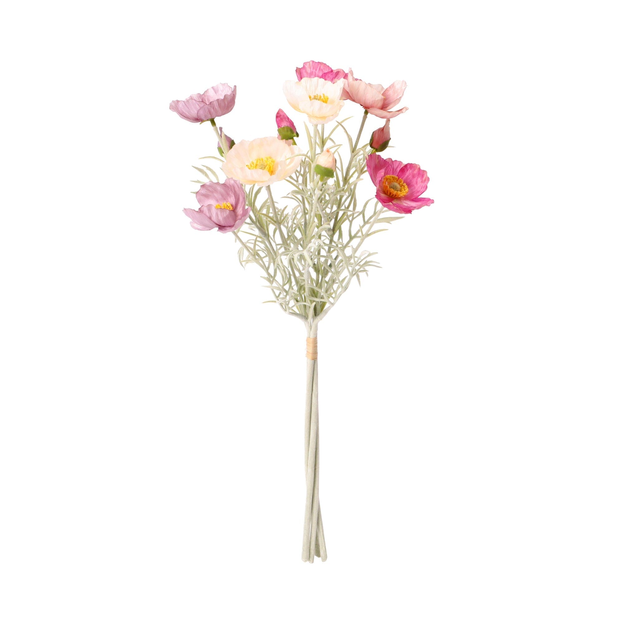 Mini Bouquet Poppy Pink - Artificial Silk Flowers for Home Decor, Wedding Centerpieces, Party Favors & DIY Crafts - Perfect for Tables, Events & Gifts