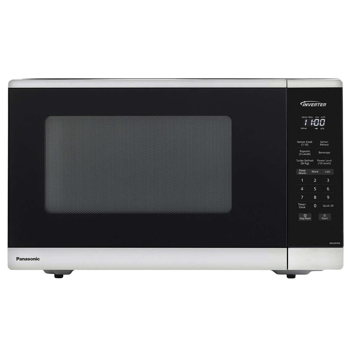 Panasonic 1.3 cu. ft. Inverter Microwave Oven with 1200W Power - NN-SC67NS - Perfect for Small Kitchens, Dorms & Office Break Rooms