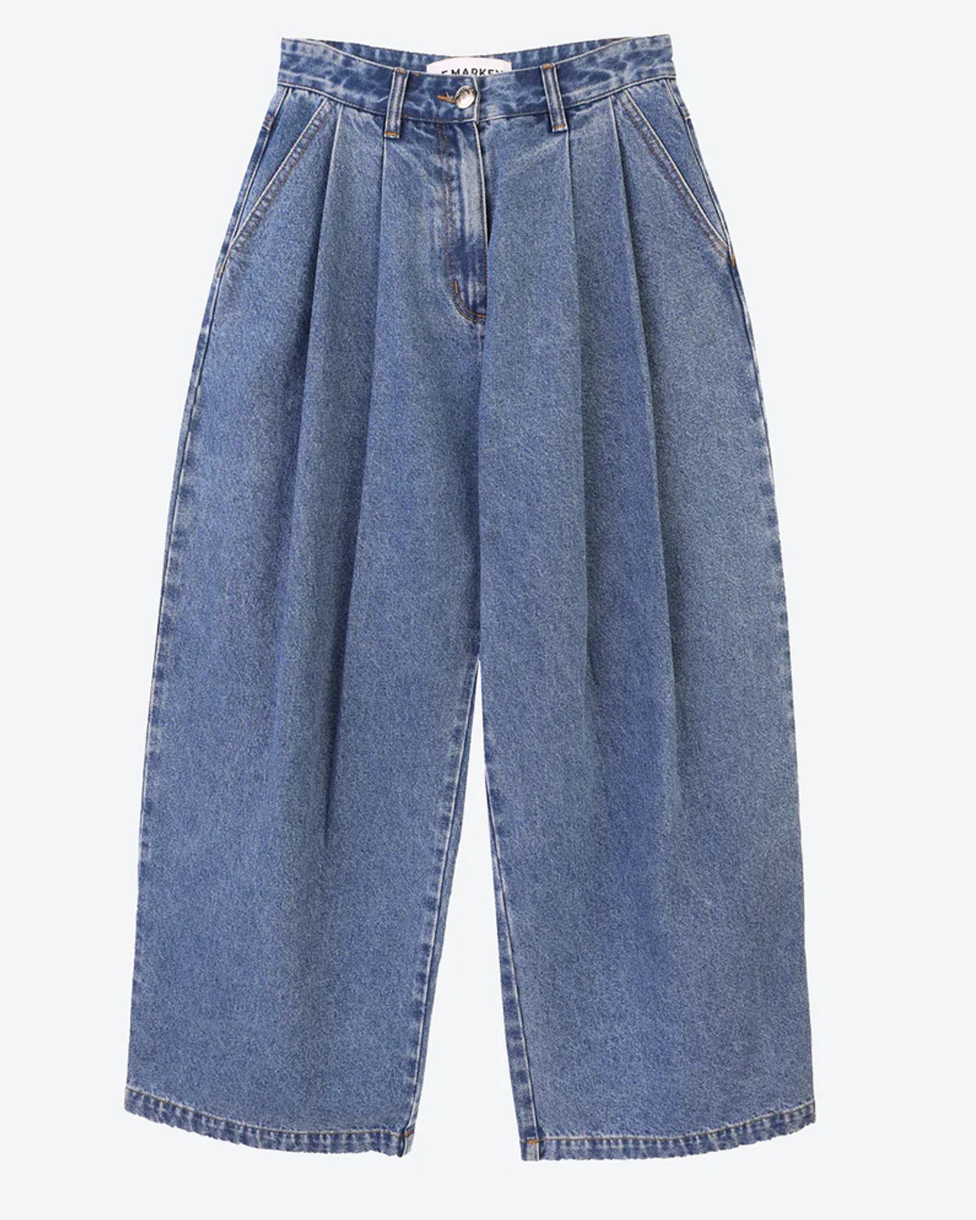 L F Markey Mid Blue Myles Jean - Classic Straight Fit Denim Pants for Men | Perfect for Casual Wear, Office & Weekend Outings