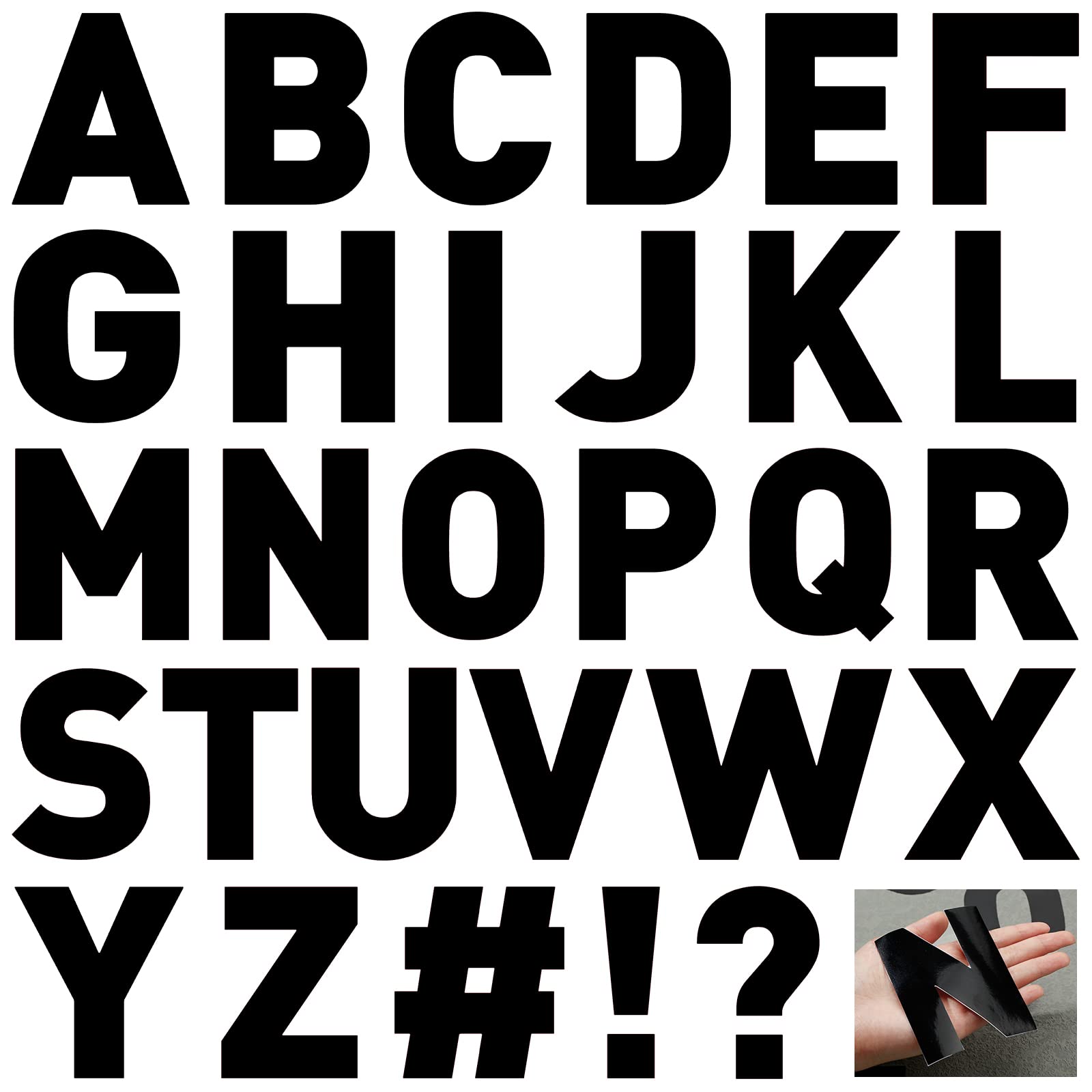 Panelee 145 Pcs Large 4 Inch Self-Adhesive Vinyl Alphabet & Number Stickers - 20 Sheets for Bulletin Boards, Windows, Doors, Home Decor (Black) - Perfect for DIY Crafts, Classroom Labels, and Party Decorations