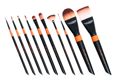Mehron Mark Reid Professional Makeup Brushes Set - High-Quality Synthetic & Natural Hair Brushes for Foundation, Eyeshadow, Blending - Perfect for Makeup Artists, Cosplay, and Beauty Enthusiasts