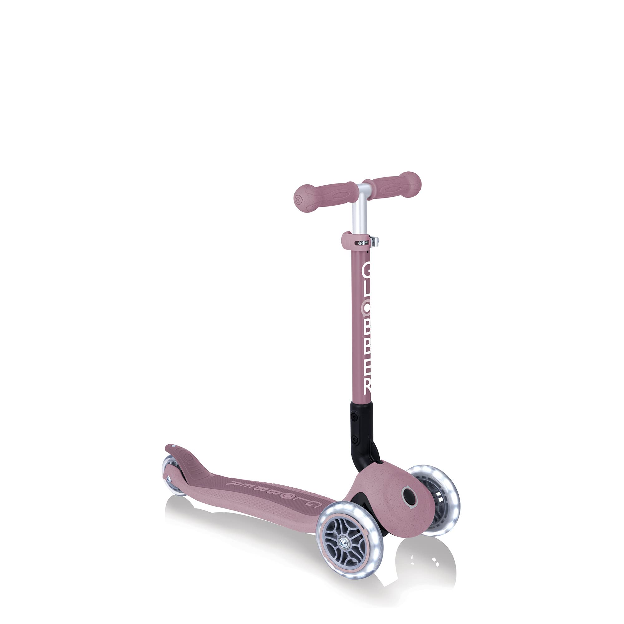Globber Junior Foldable Light-Up Eco Scooter - Unisex Youth Kick Scooter for Kids | Perfect for Commuting, School & Outdoor Fun