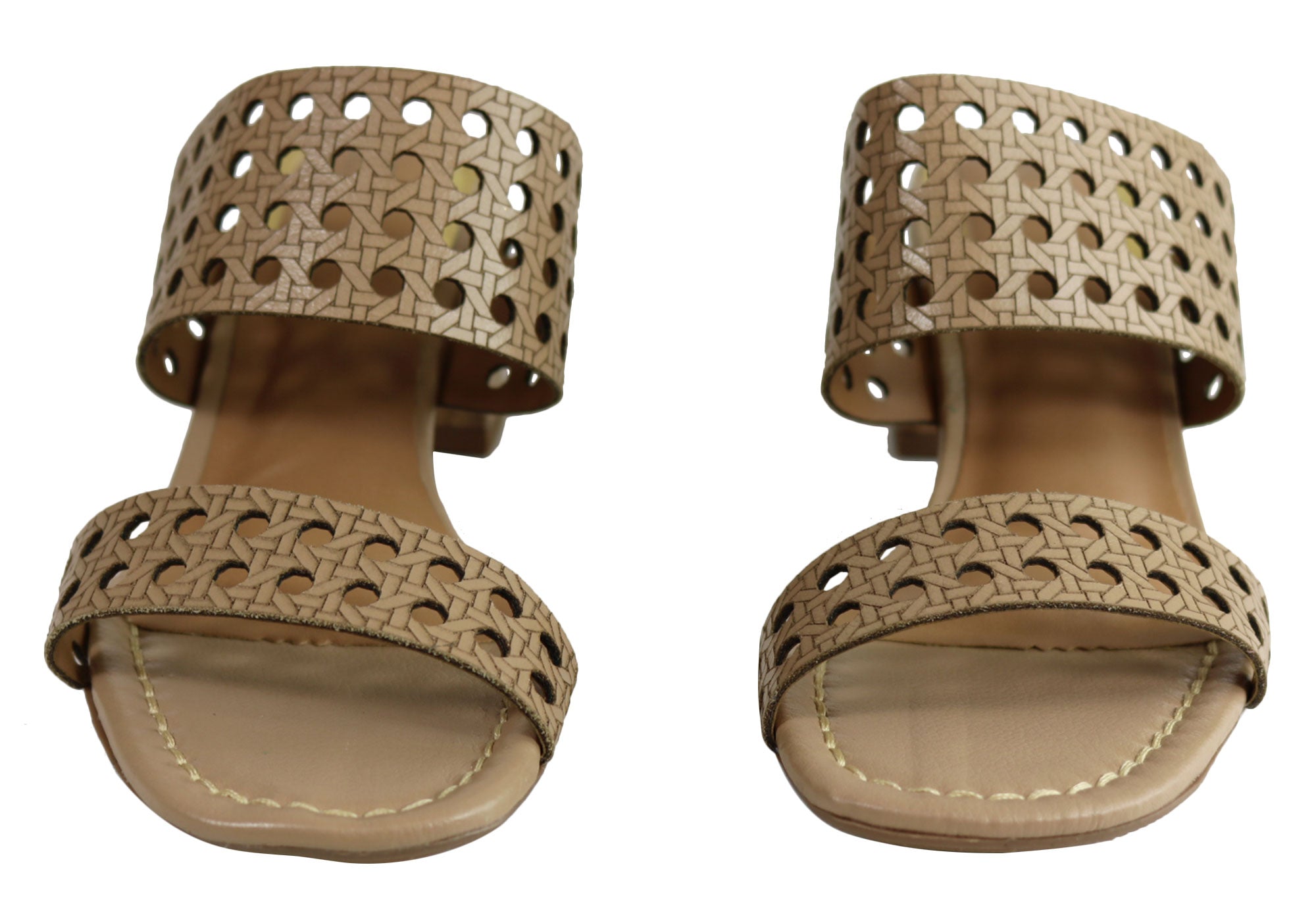 Orcade Skyler Women's Comfortable Brazilian Leather Mid Heel Sandals - Perfect for Summer Weddings, Beach Vacations & Casual Outings