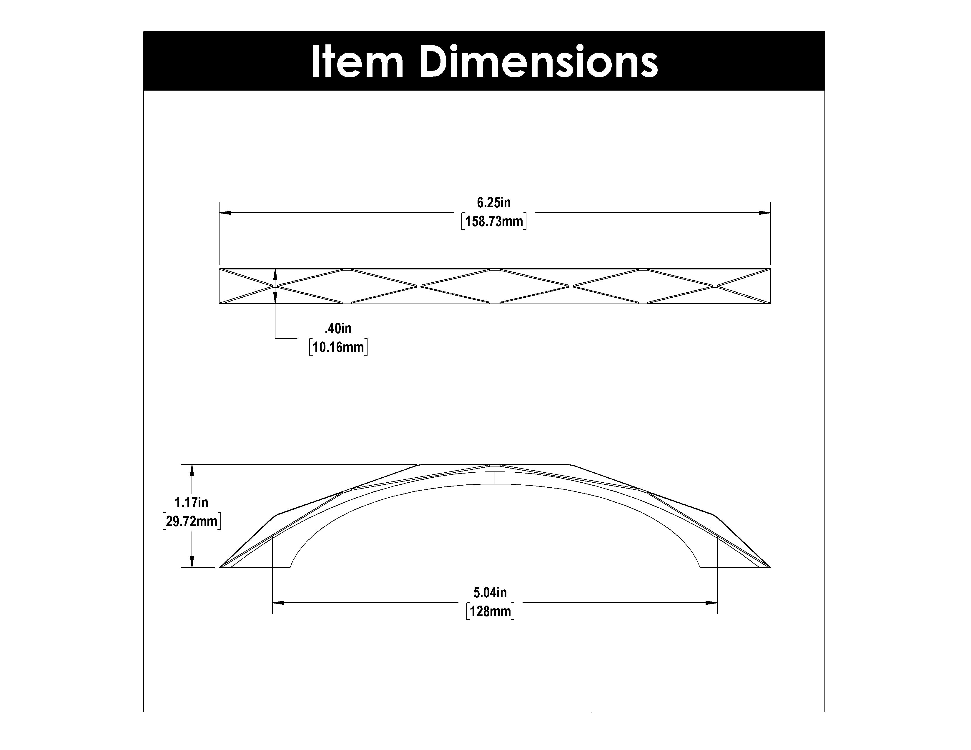 5 1/16 Inch (128mm) Center to Center Champagne Bronze Cabinet Pull - Elegant Hardware for Kitchen Cabinets, Bathroom Vanities & Furniture Drawers