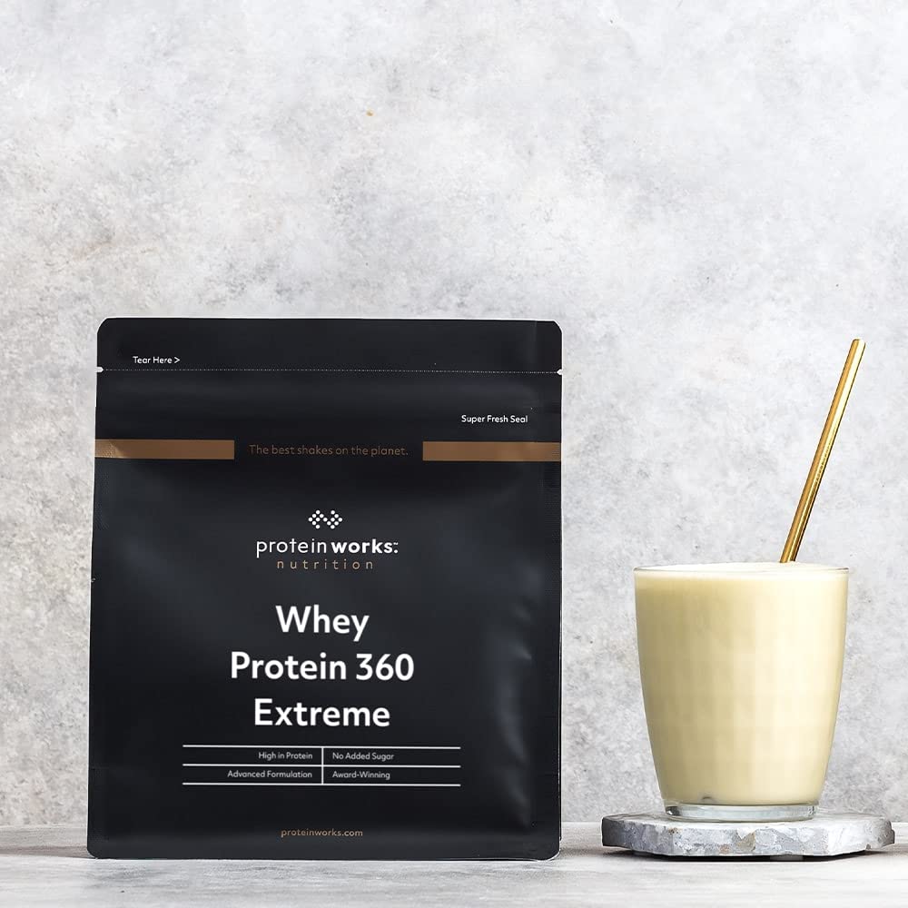 Protein Works Whey Protein 360 Extreme | Premium French Vanilla Whey Protein Powder with Added BCAA & Glutamine | 600g for Muscle Recovery & Post-Workout Nutrition