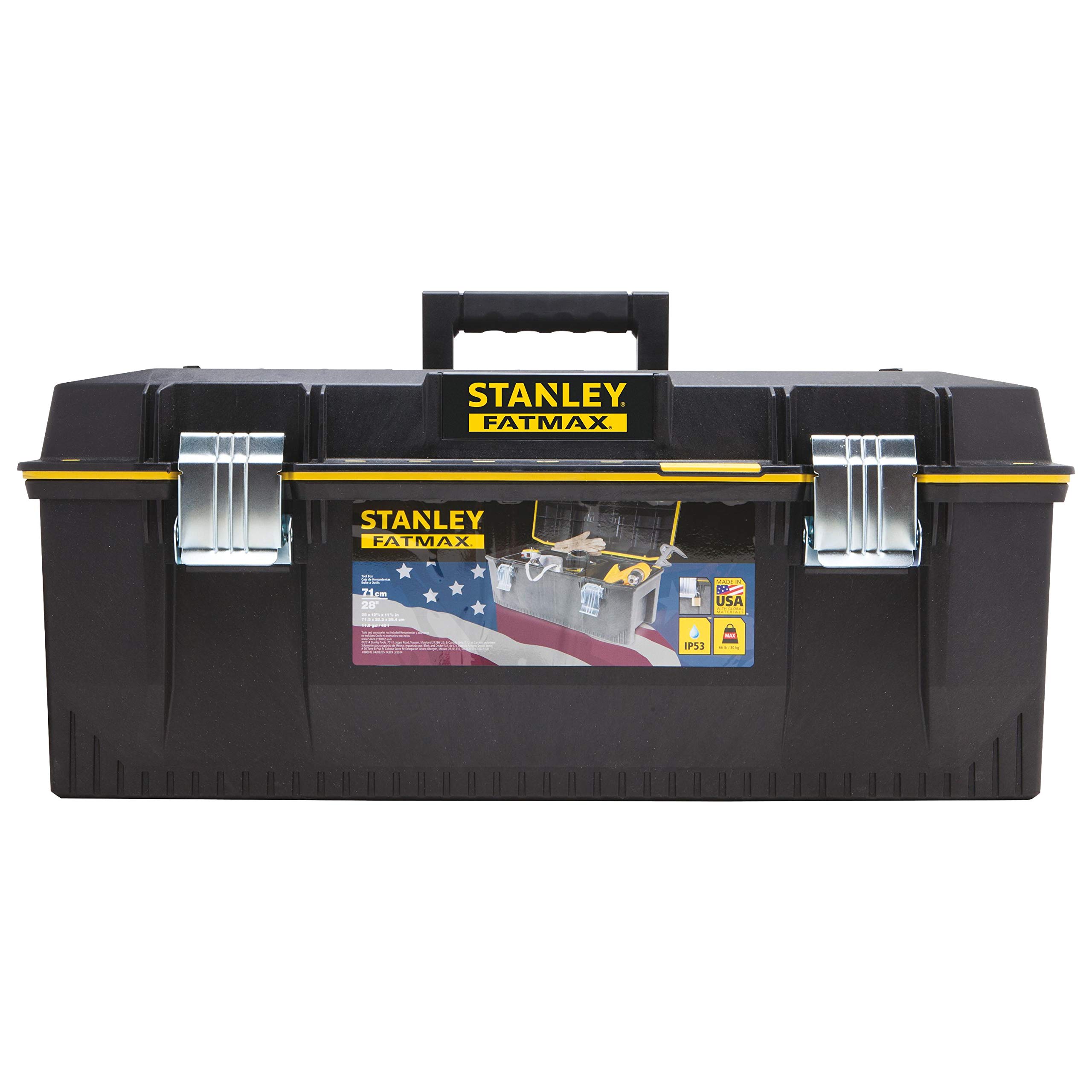 STANLEY 28-Inch Structural Foam Tool Box (028001L) - Heavy Duty Storage for Mechanics, Contractors & DIY Projects - Perfect for Garage, Workshop & Job Site Organization