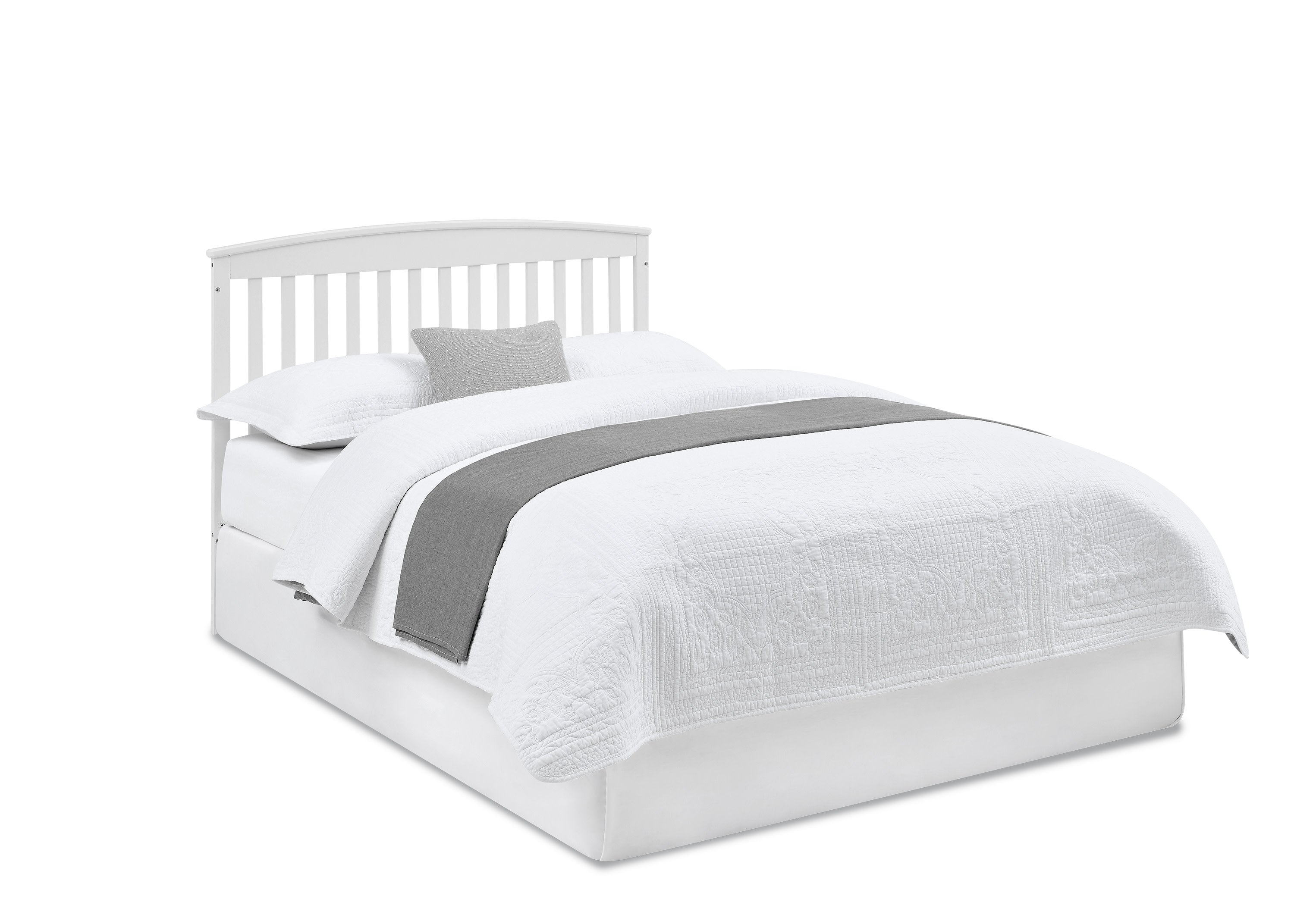 Hanover 6-in-1 Convertible Baby Crib with Mattress - Toddler to Full Size Bed - Safe & Sturdy Nursery Furniture for Newborns to Teens - Perfect for Bedrooms, Daycares & Guest Rooms