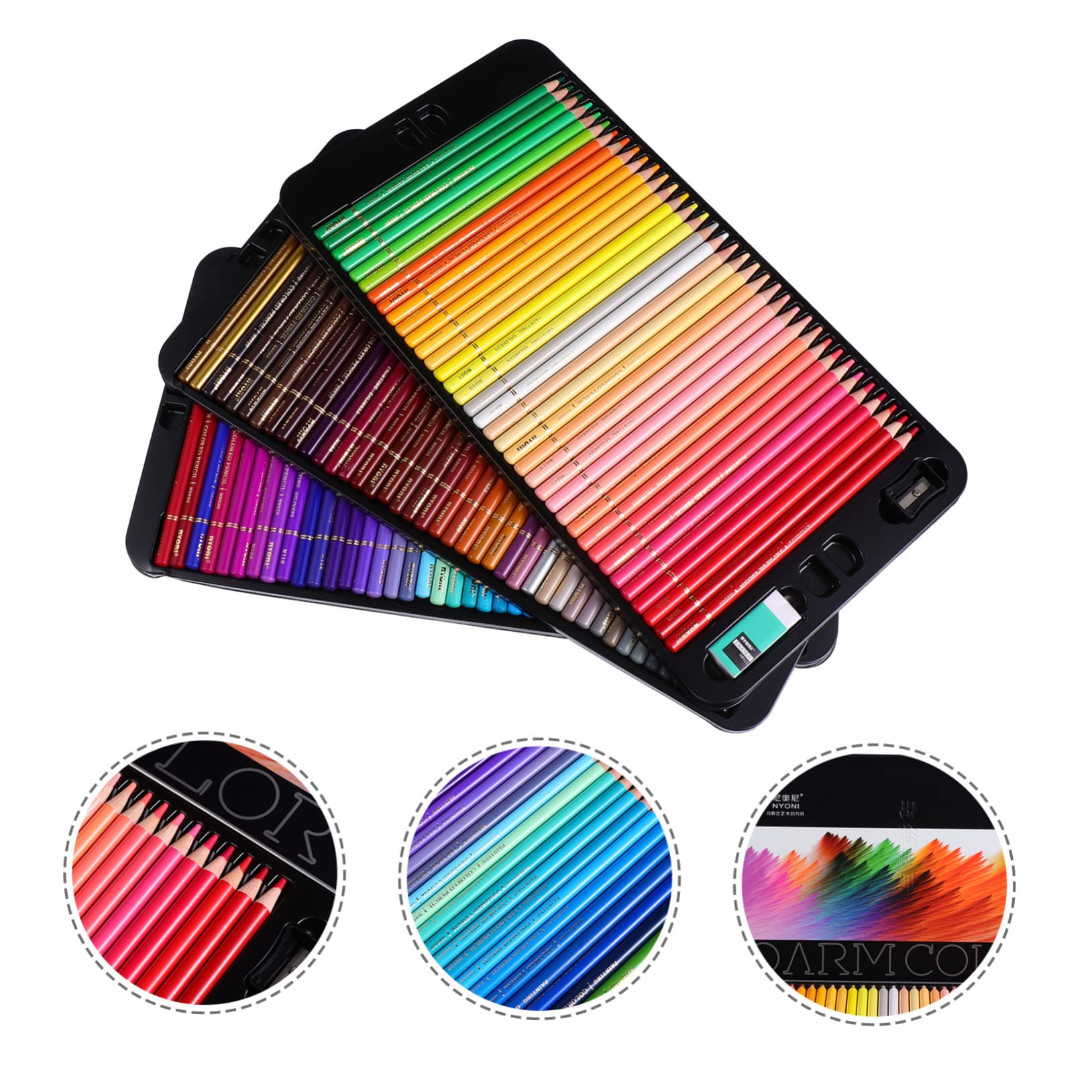 SEWACC 120 Oil-Based Colored Pencils Set - Vibrant Professional Sketching & Drawing Pencils for Artists, Students, and Adults - Perfect for Coloring Books, Sketching, Shading, and Art Projects