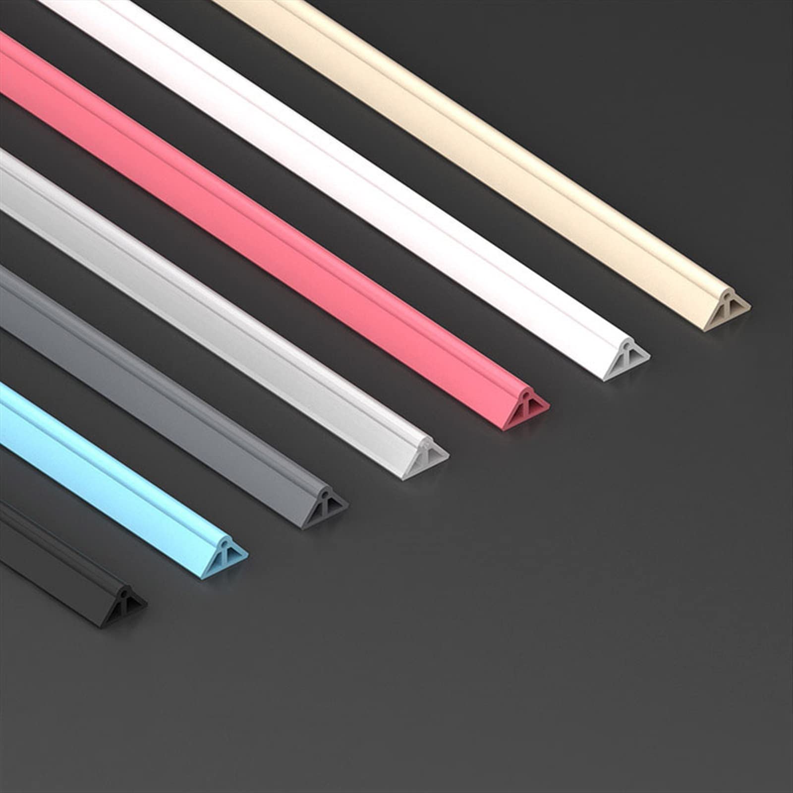 White 260cm Shower Threshold Water Dam - Splash Guard & Door Bottom Seal Strip for Bathroom & Kitchen | Prevent Water Leakage for Shower, Bathtub & Sink Areas | Perfect for Home, Apartment & Hotel Use