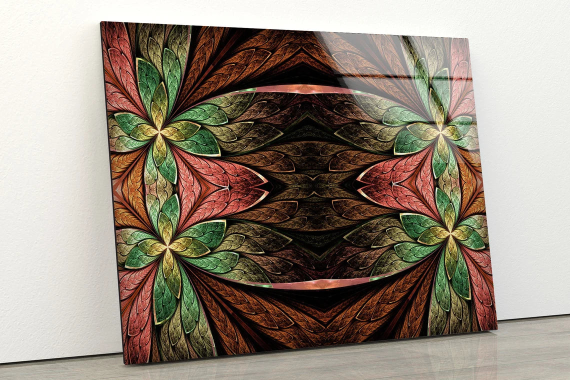 3D Floral Abstract Design Acrylic Glass Print - Modern Wall Art Decor - Tempered Glass - 100% Made in Australia - Ready to Hang - Perfect for Living Room, Bedroom & Office Decor