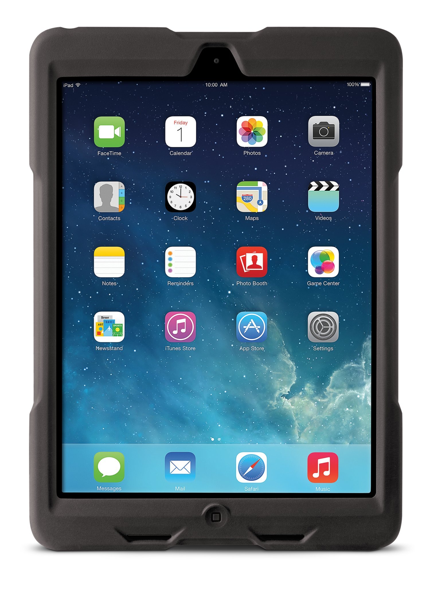 Kensington BlackBelt 1st Degree Rugged Protective Case for iPad Air - Shockproof & Durable Cover (Black) | Perfect for Outdoor Adventures, Travel & Daily Use