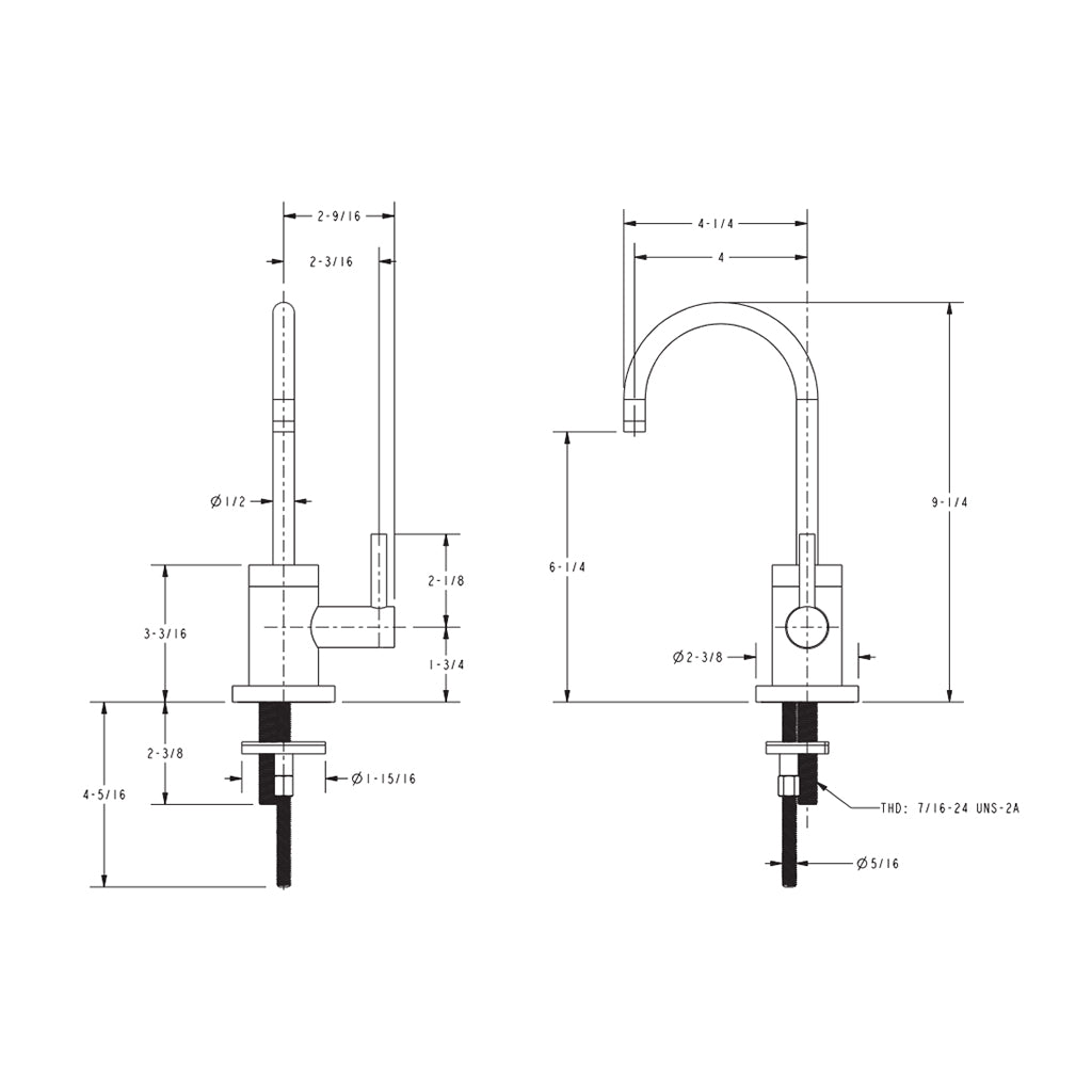 East Linear Cold Water Dispenser Kitchen Faucet - Single Hole 10