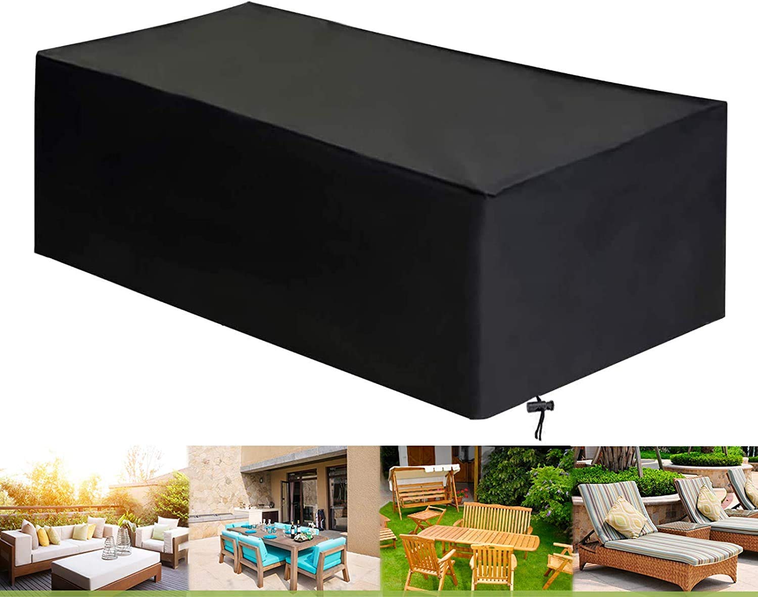 Heavy Duty 420D Oxford Waterproof Patio Furniture Covers 230x165x70cm - Outdoor Garden Lounge Set Cover for Table, Chair & Sofa - All-Weather Protection for Winter, Rain & Snow - Perfect for Backyard, Deck & Poolside Use