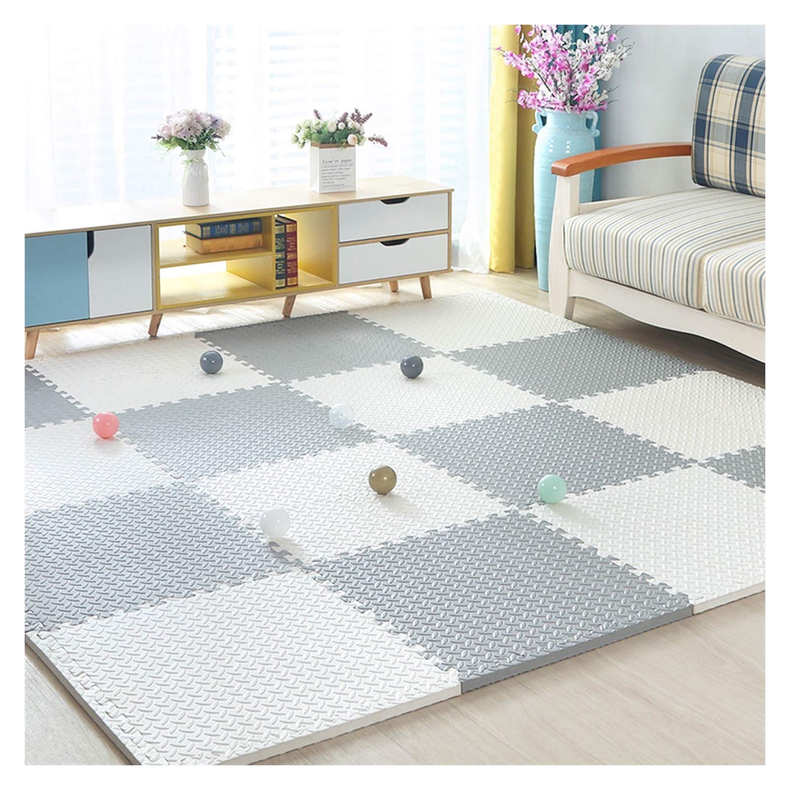 Thick & Durable Baby Crawling Mat - Interlocking Foam Puzzle Play Mat for Nursery, Living Room & Playroom (1.0/1.2/2.0/2.5cm Thickness) - Perfect for Infant Safety, Toddler Playtime & Family Game Nights