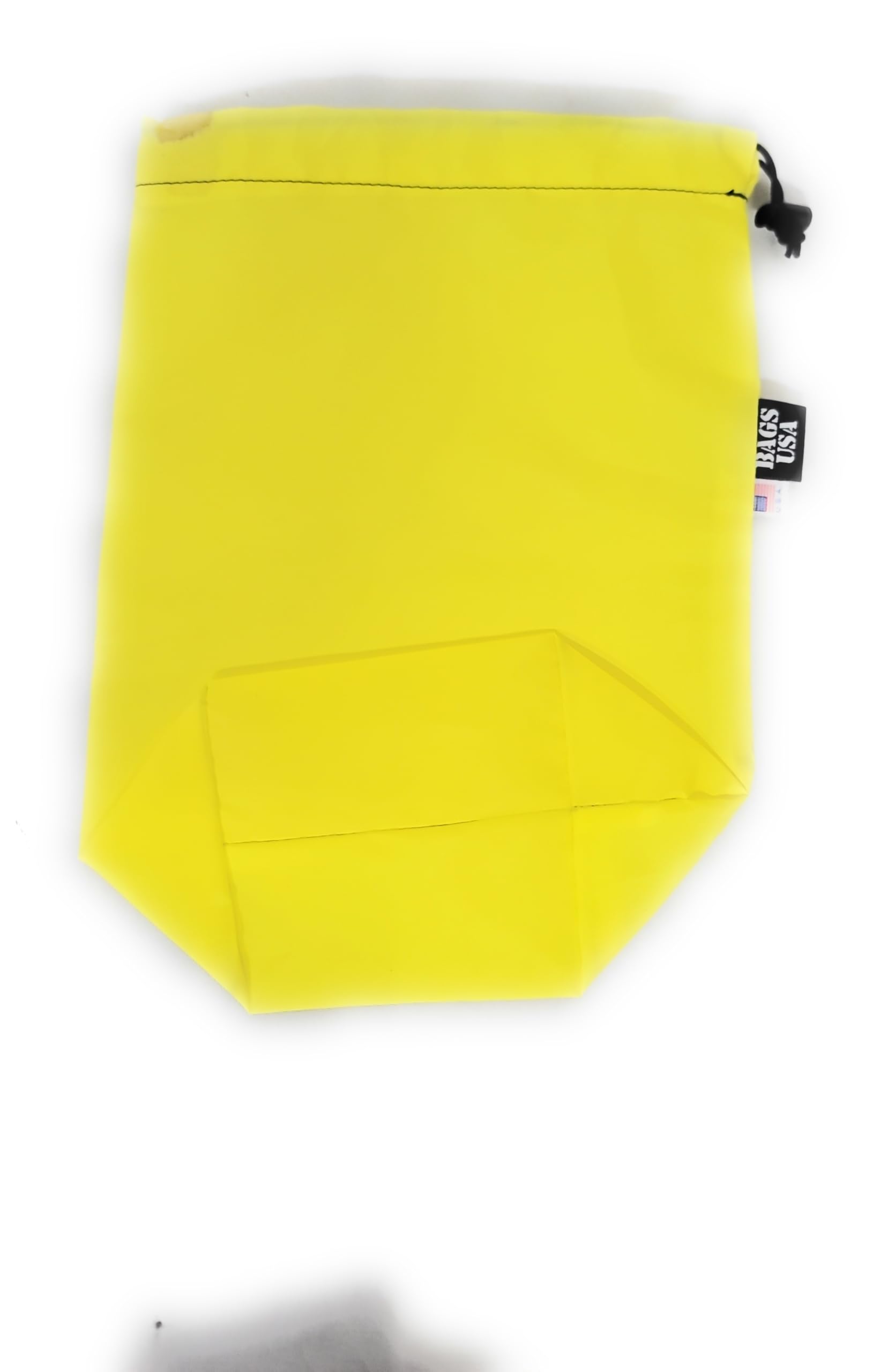 Premium Mini Stuff Sack with Drawstring & Square Bottom - Made in USA (Yellow) | Compact Storage for Camping Gear, Travel Essentials & Outdoor Accessories