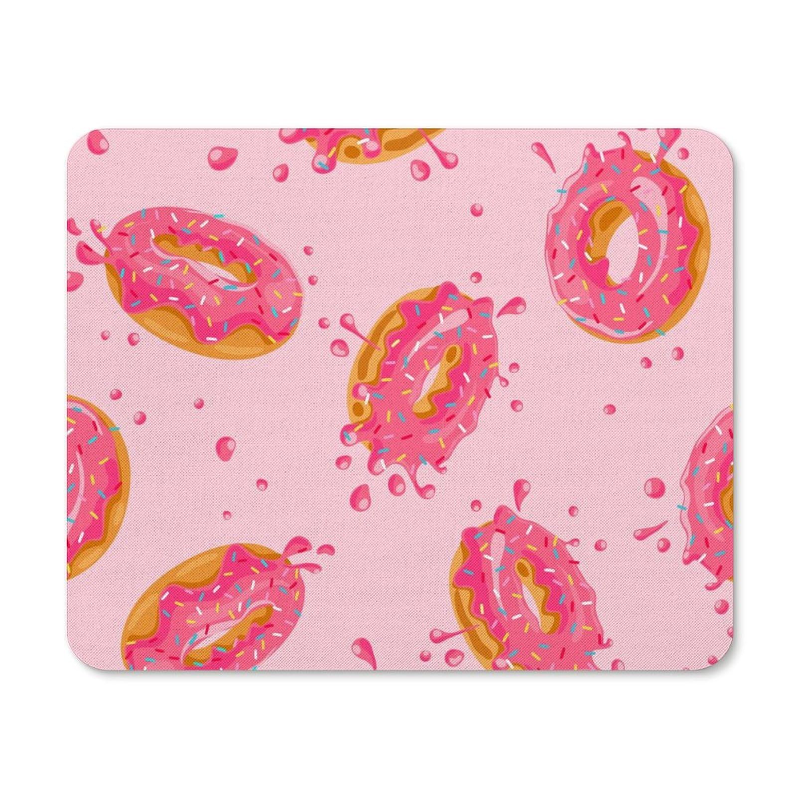 Sweet Donuts Print Mouse Pad - Non-Slip Waterproof Gaming Mouse Mat (20x25cm) for Home, Office & PC Gaming - Cute Donut Design Computer Accessory