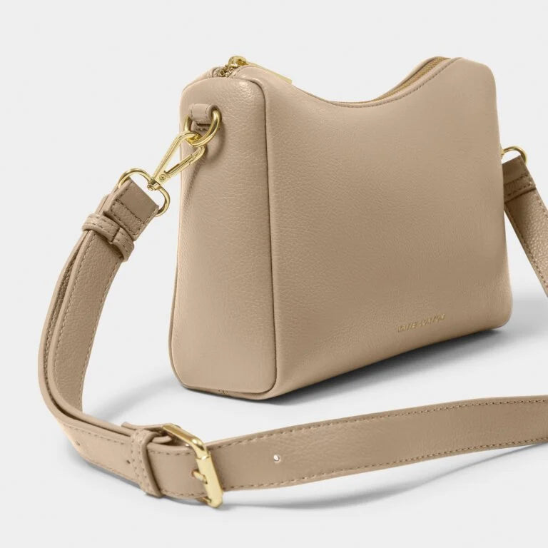 Katie Loxton Mara Crossbody Bag in Light Taupe - Stylish Leather Purse for Women, Perfect for Everyday Use, Travel & Date Night