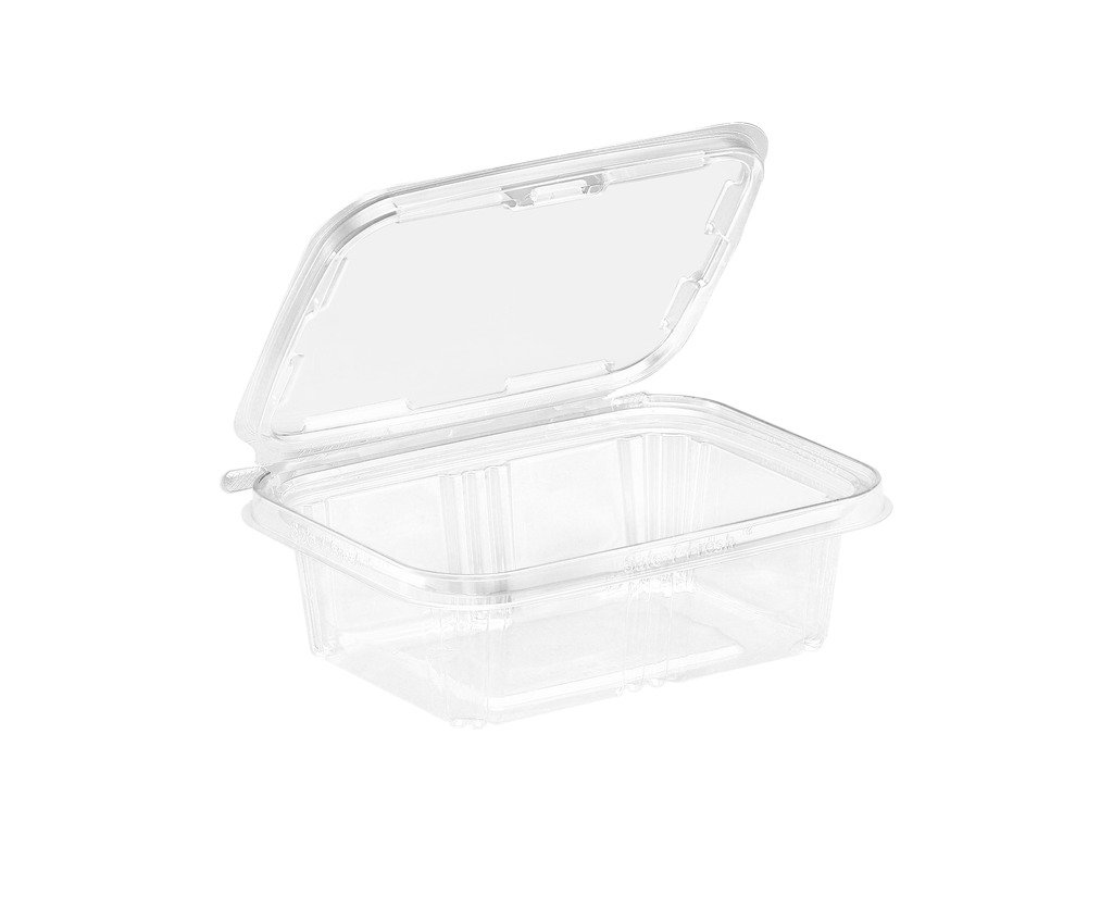 200 Pack Disposable Food Storage Containers with Tear Strip Lock - 7.3 x 5.6 x 2.31 Inches To-Go Safe-T-Fresh Containers for Snacks, Delis & Restaurants | Perfect for Meal Prep, Picnics & Office Lunches by Inline Plastics Corporation