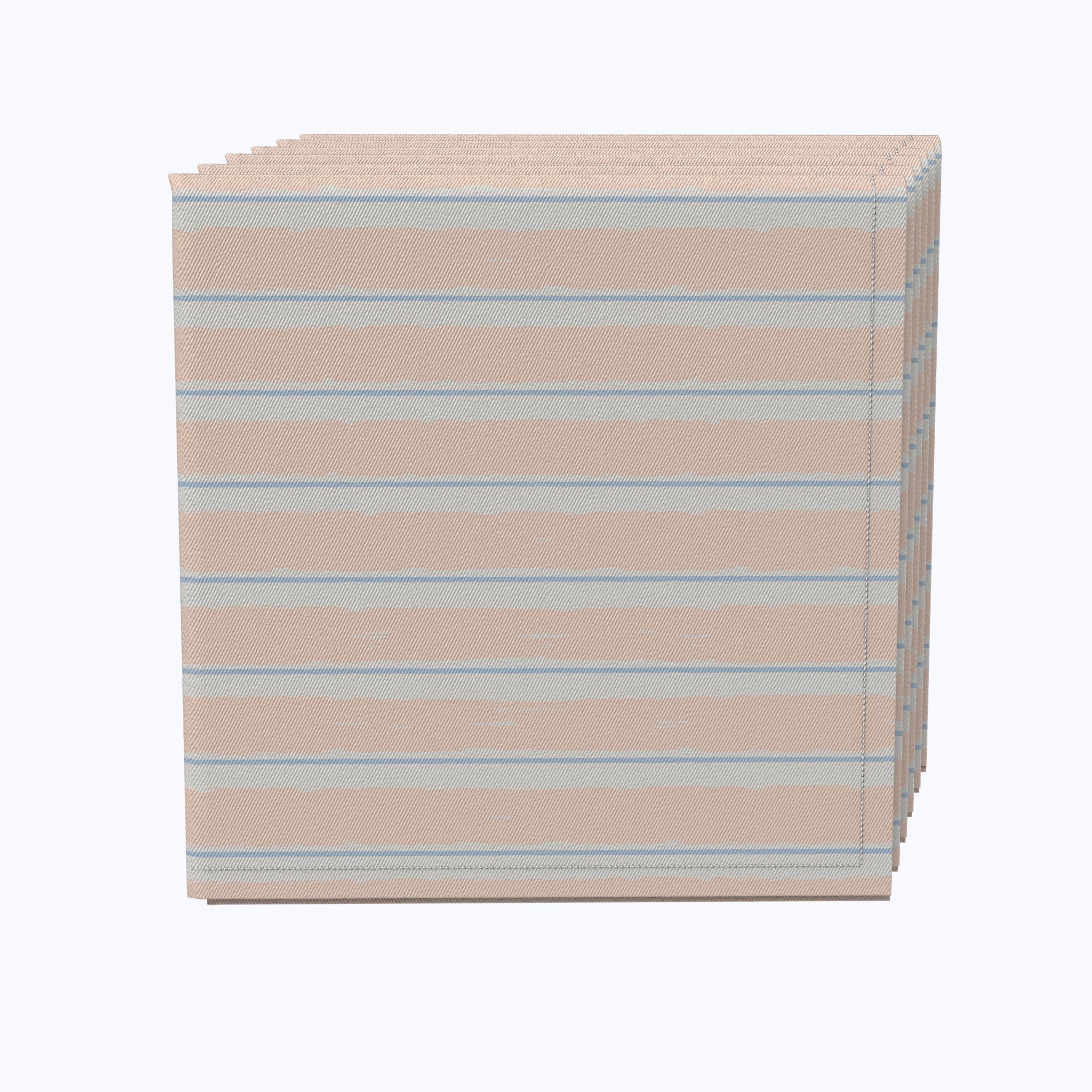 Premium Coral Beach Stripe Napkins - 20 Pack Disposable Dinner Napkins for Parties, Weddings & Beach Themed Events - Soft & Absorbent Paper Napkins for Summer Gatherings & Coastal Decor
