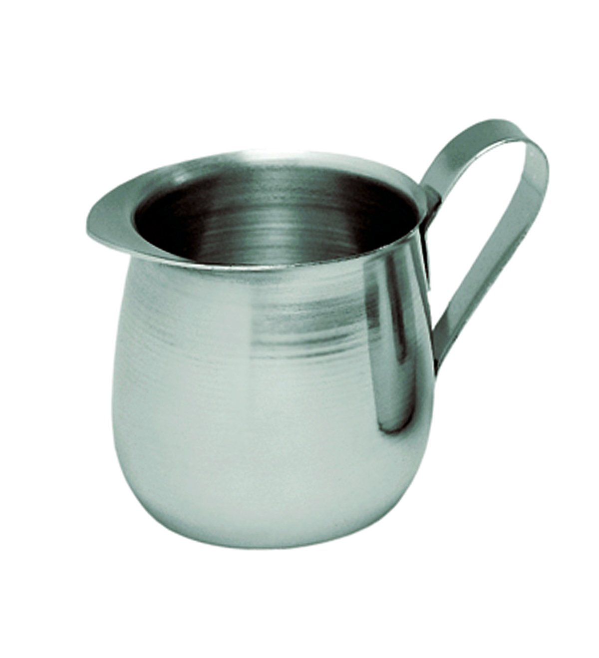 Update International 8 Oz Bell Creamer - Stainless Steel Creamer Pitcher with Handle for Coffee, Tea, Milk - Perfect for Restaurants, Cafes & Home Use