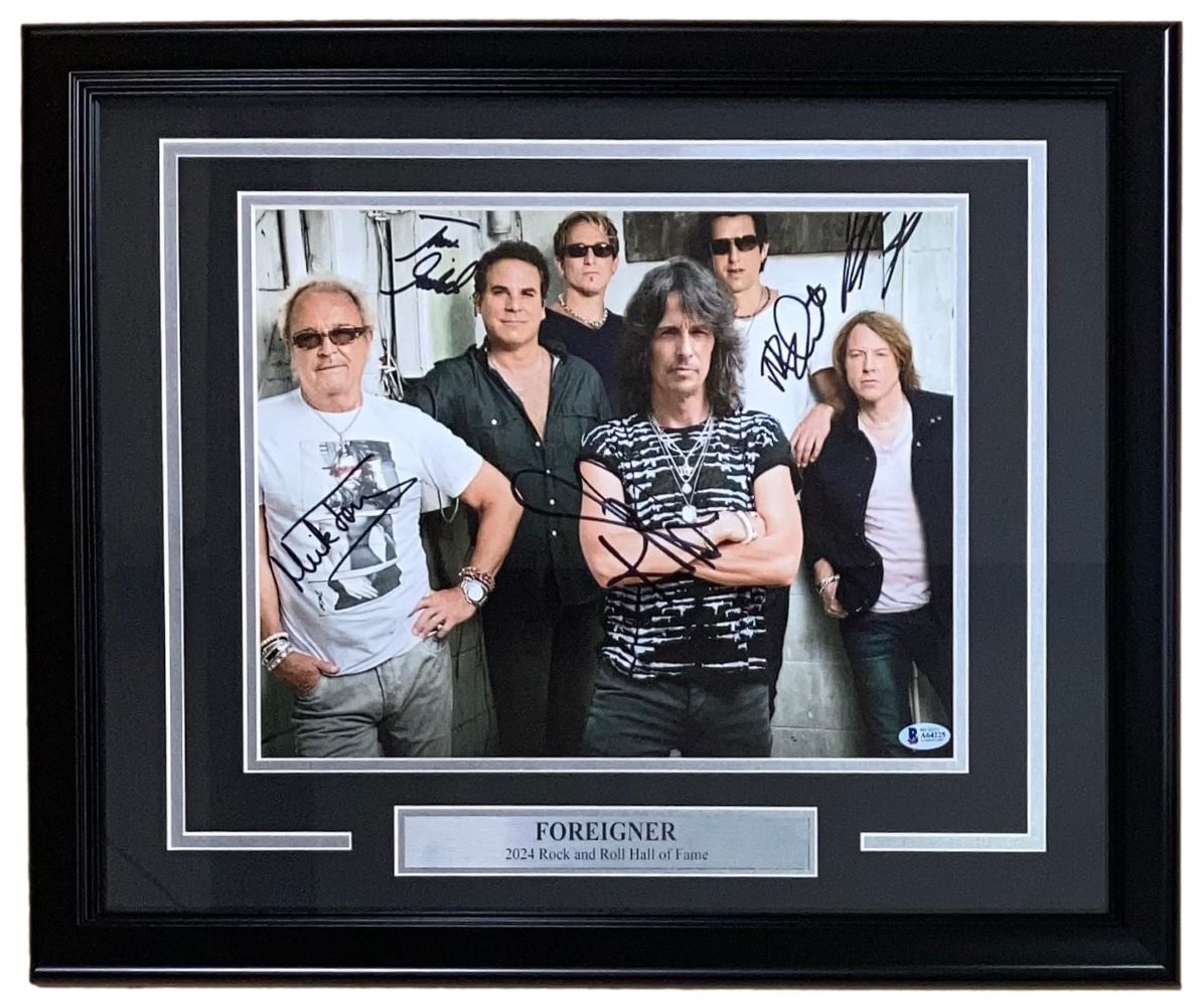 Authentic Signed Framed 11x14 Photo of Foreigner Band - Collectible Music Memorabilia for Home Decor & Fan Gifts