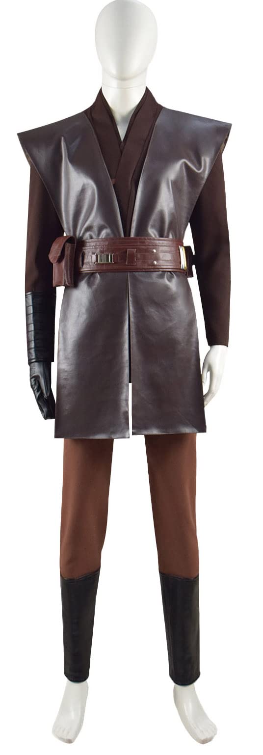 Anakin Skywalker Costume for Men & Women - Jedi Knight Tunic, Vest, Shirt & Pants Set | Halloween Cosplay, Star Wars Party Outfit, Jedi Costume for Conventions & Themed Events